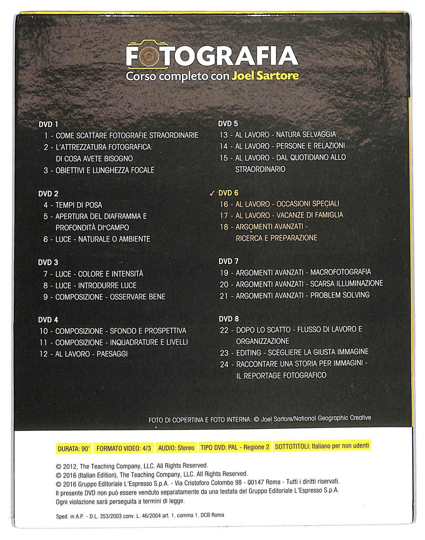 EBOND Fotografia corso completo con Joel sartore volume 6 EDITORIALE DVD D783925
