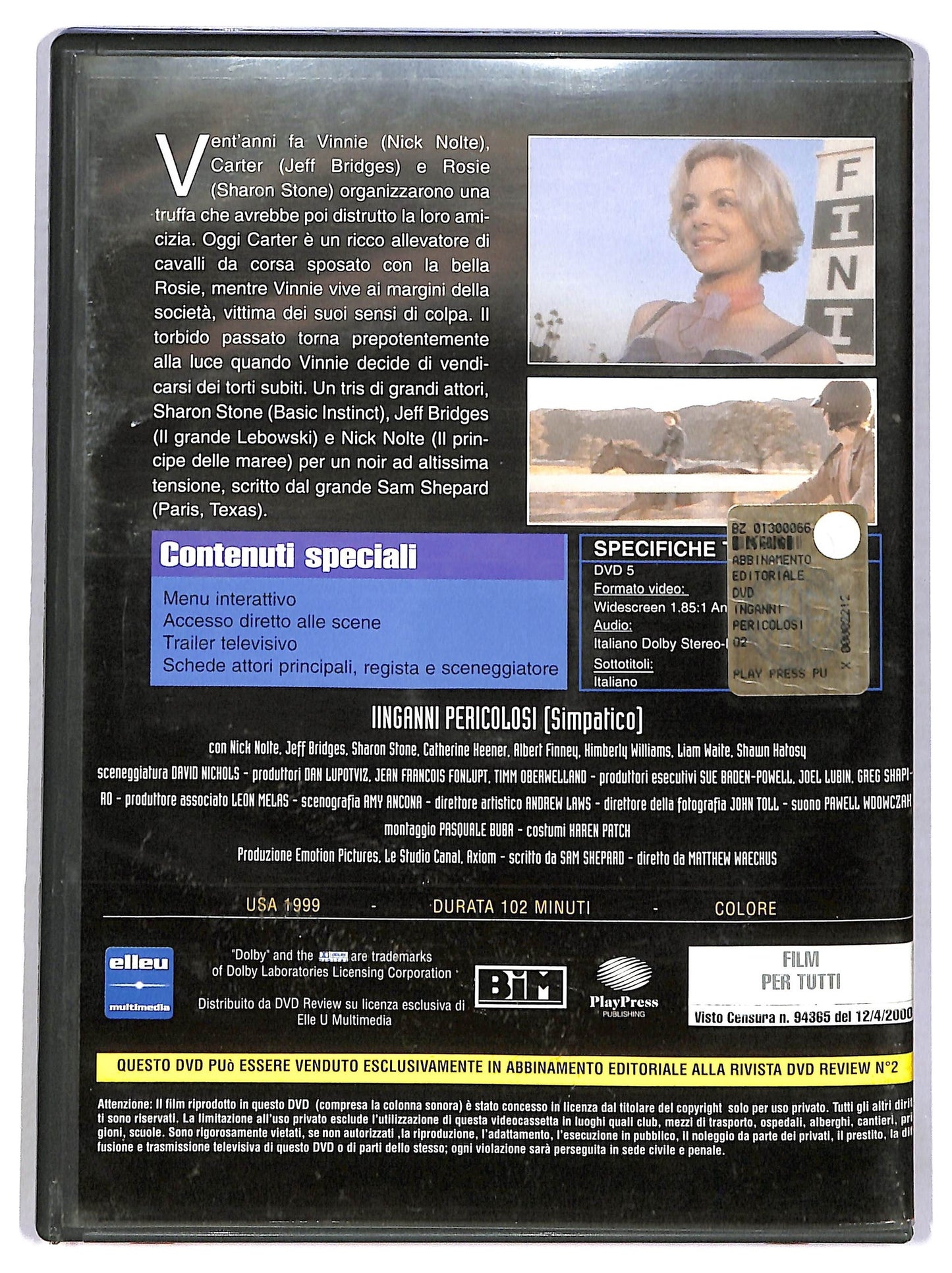 EBOND Inganni pericolosi EDITORIALE DVD D784010