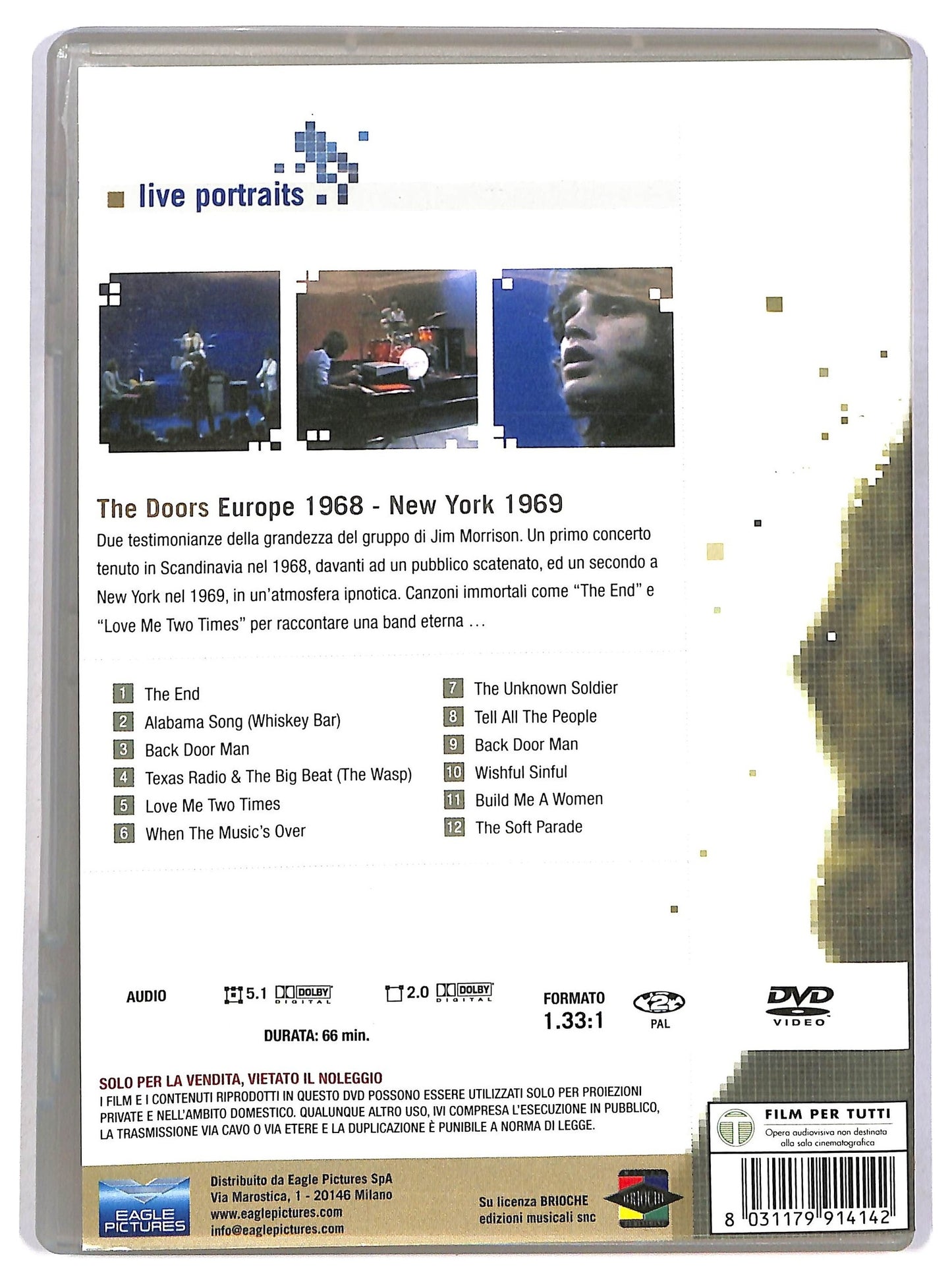 EBOND The Doors - Live In Europe & New York DVD D784031