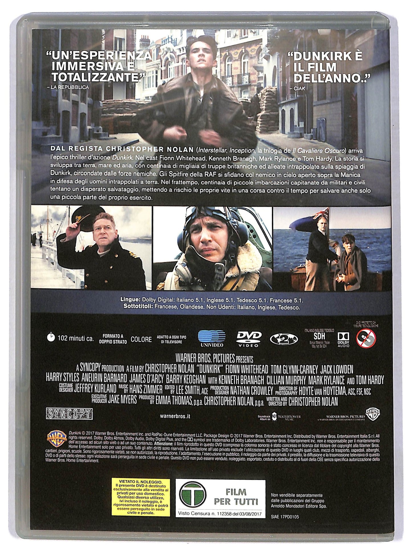 EBOND Dunkirk EDITORIALE DVD D784133