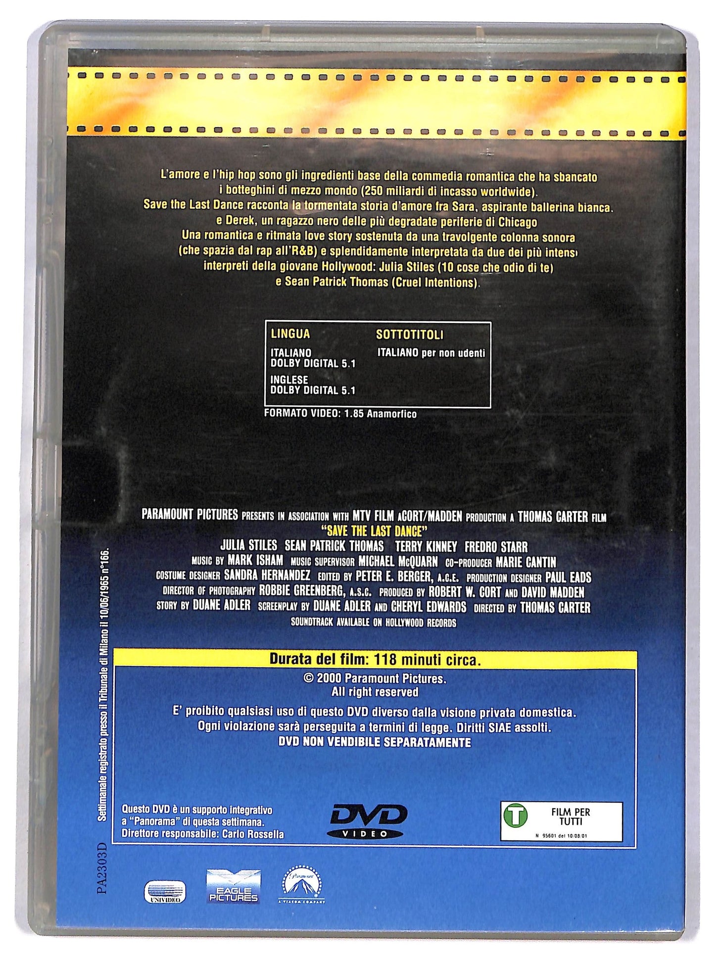EBOND Save the Last Dance EDITORIALE DVD D784144