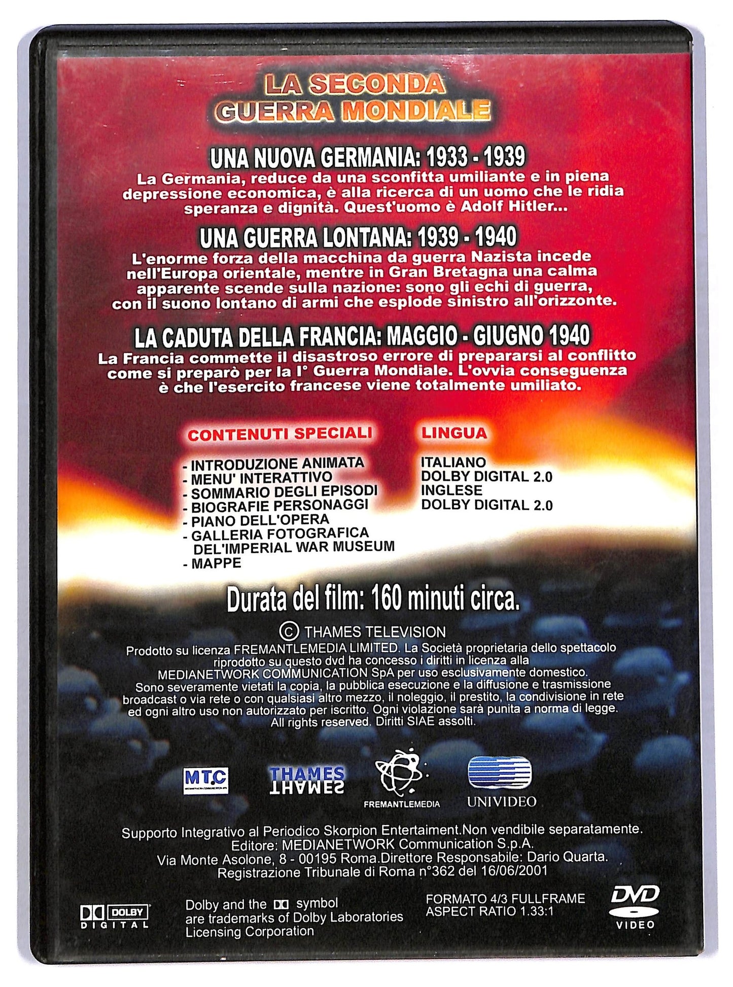 EBOND La seconda guerra mondiale - una nuova germania 1933 - 1939 EDITORIALE DVD D784464