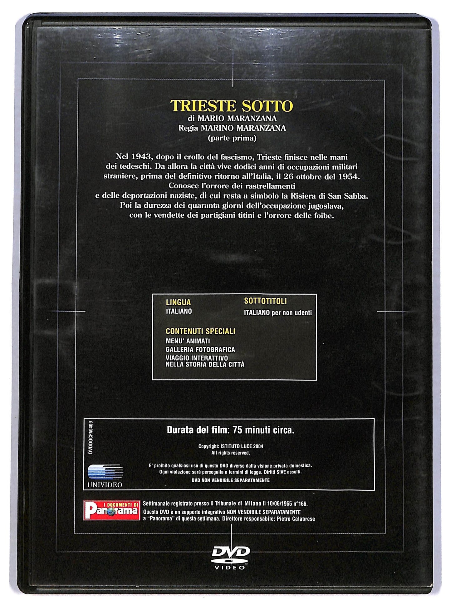 EBOND Gli italiani in guerra - Trieste sotto parte prima EDITORIALE DVD D784501