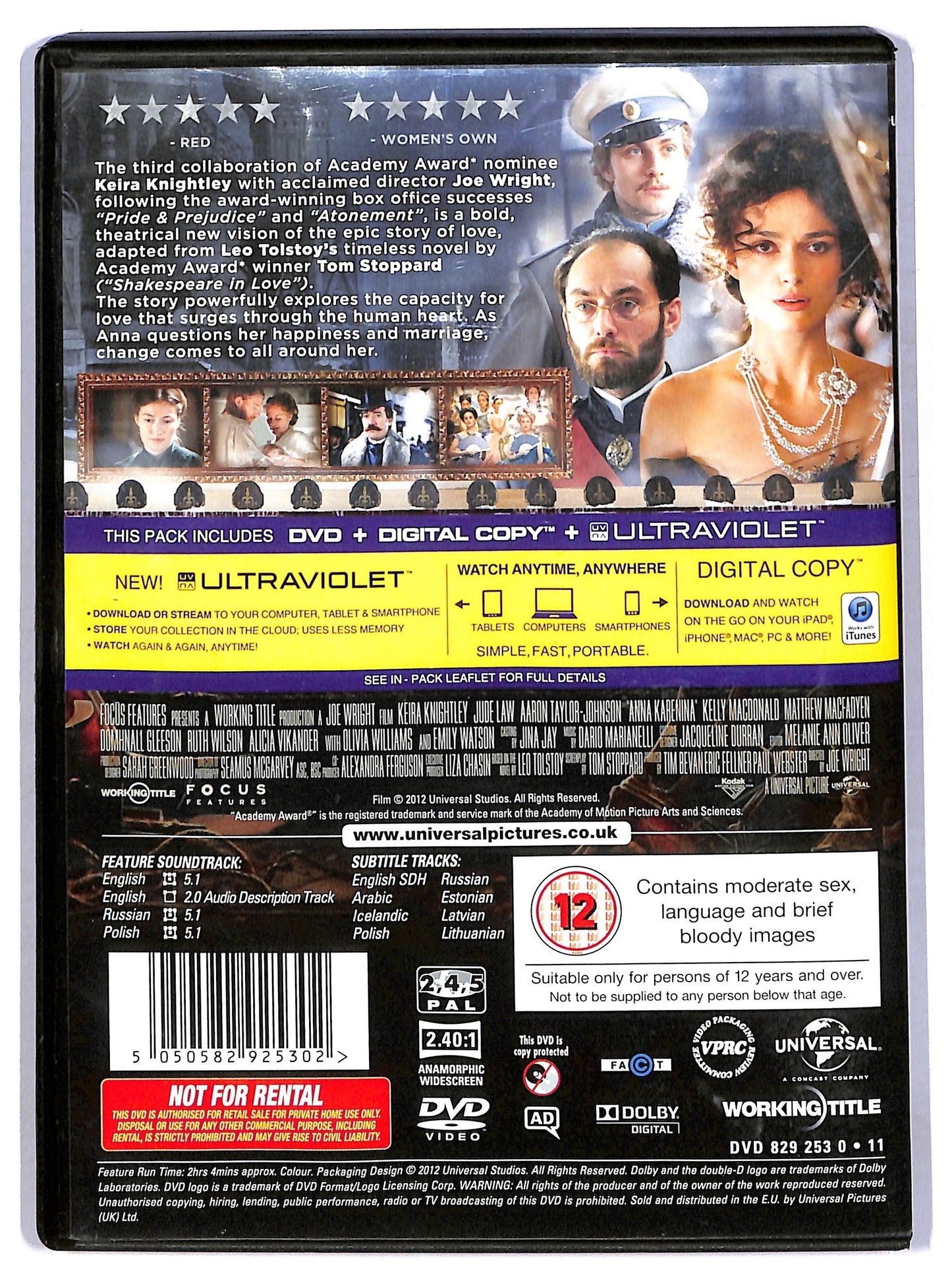 EBOND Anna Karenina - EDIZIONE UK digital copy + DVD D784661