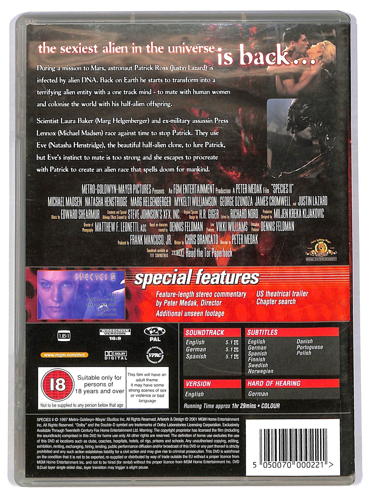 EBOND Species 2 edizione UK DVD D784757