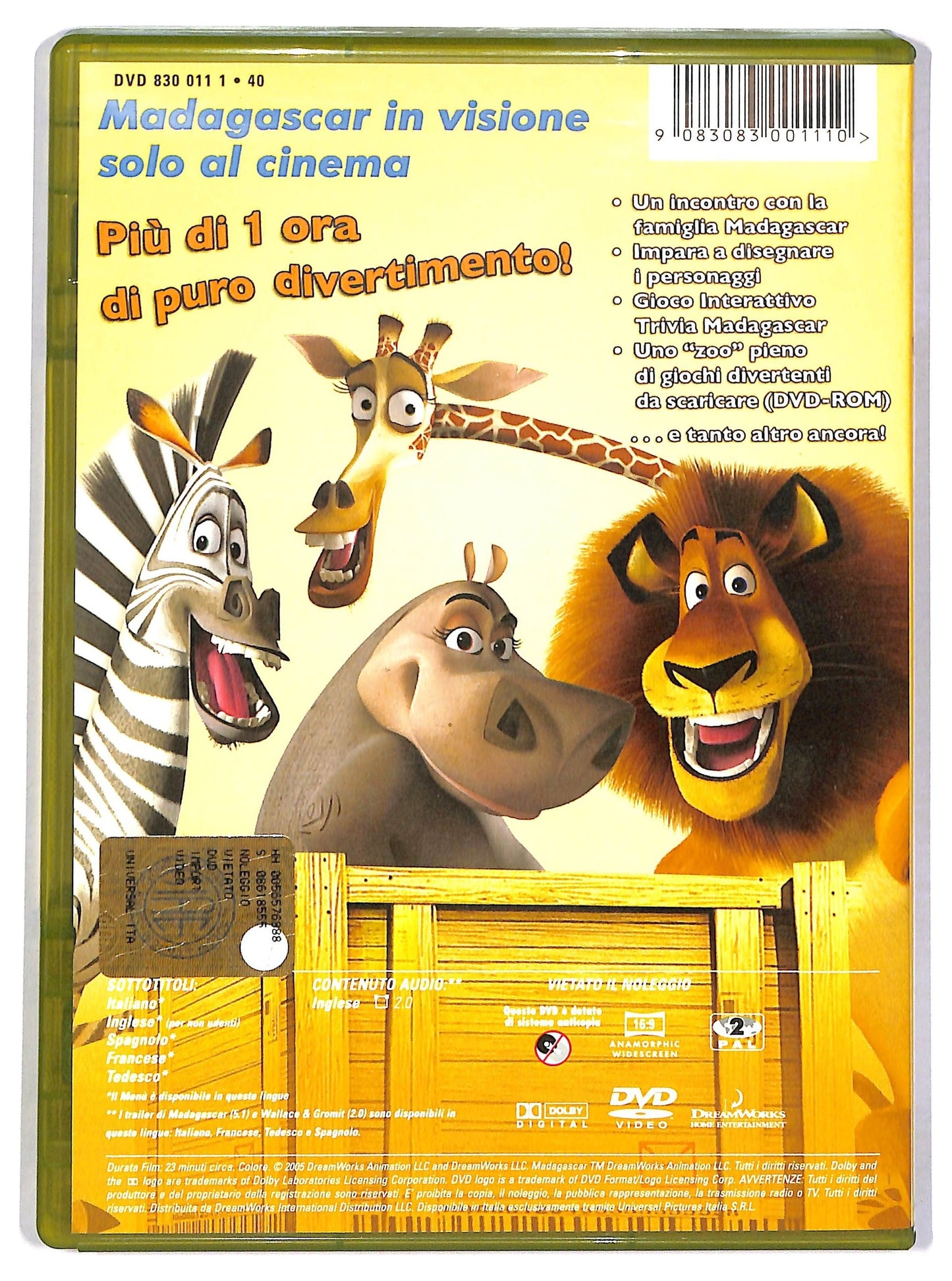 EBOND madagascar - disco ricreativo DVD D785057