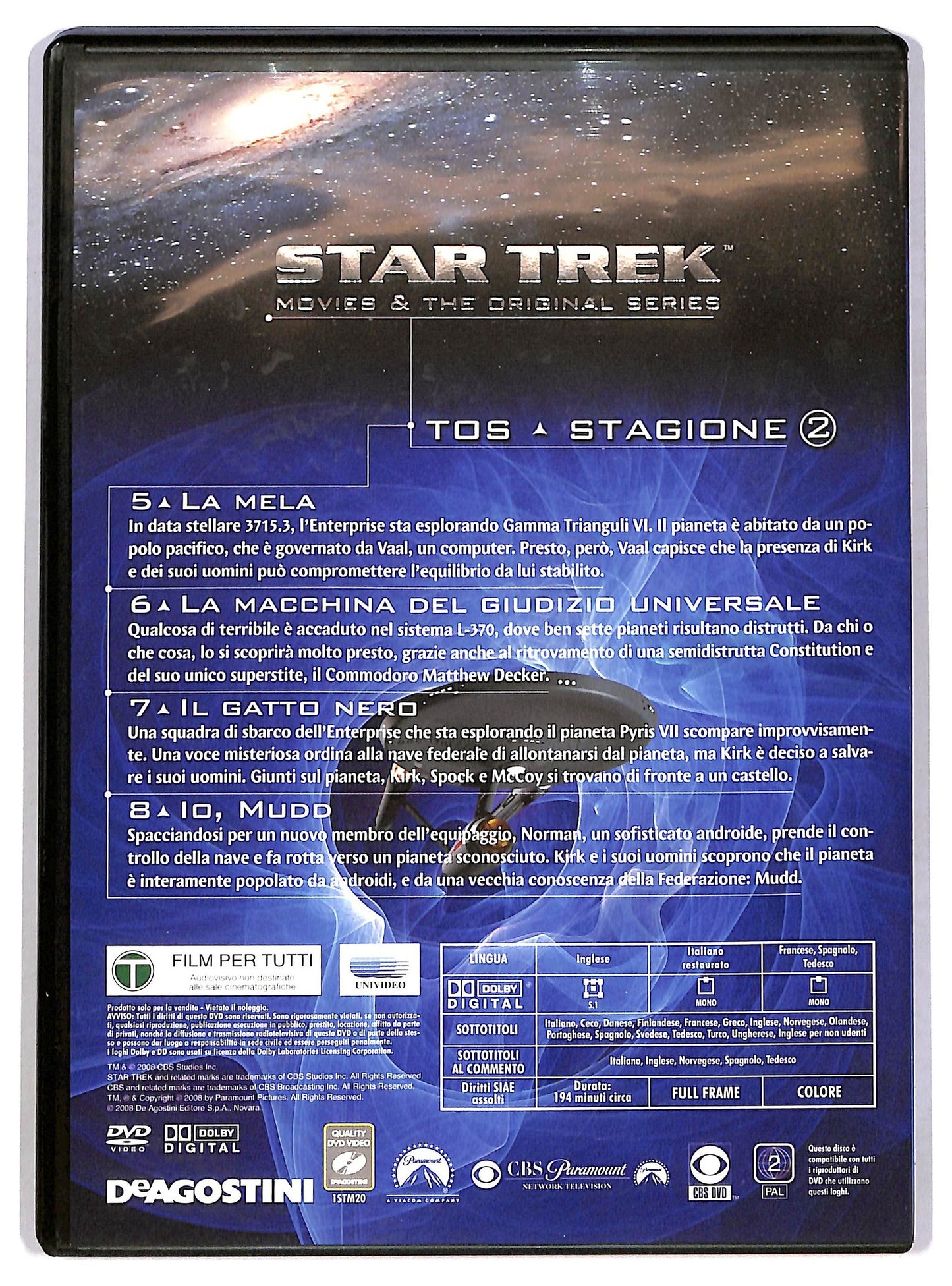 EBOND Star Trek vol.20 TOS. St.2 Ep.5 - 8  EDITORIALE  DVD D785209