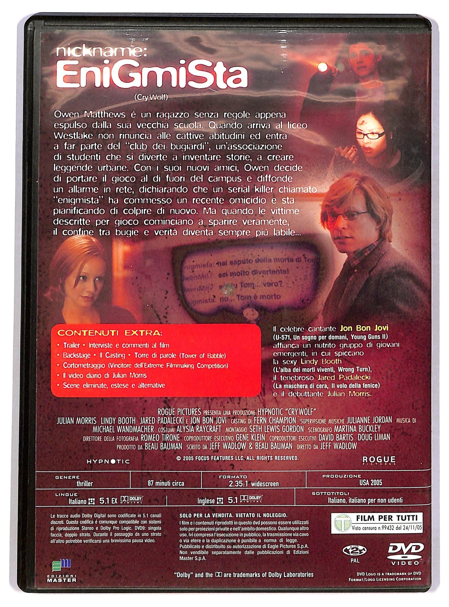EBOND Nickname - Enigmista EDITORIALE DVD D785262