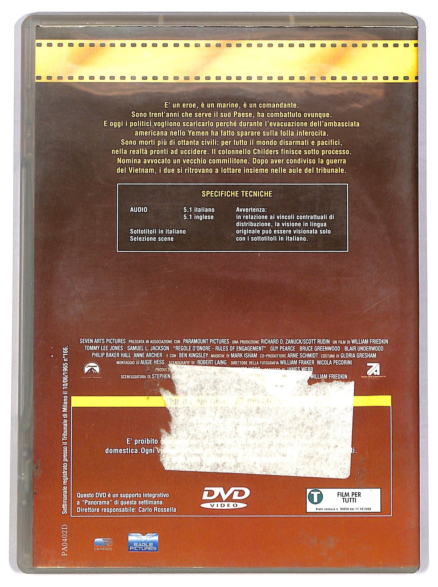EBOND Regole d'onore EDITORIALE DVD D785621