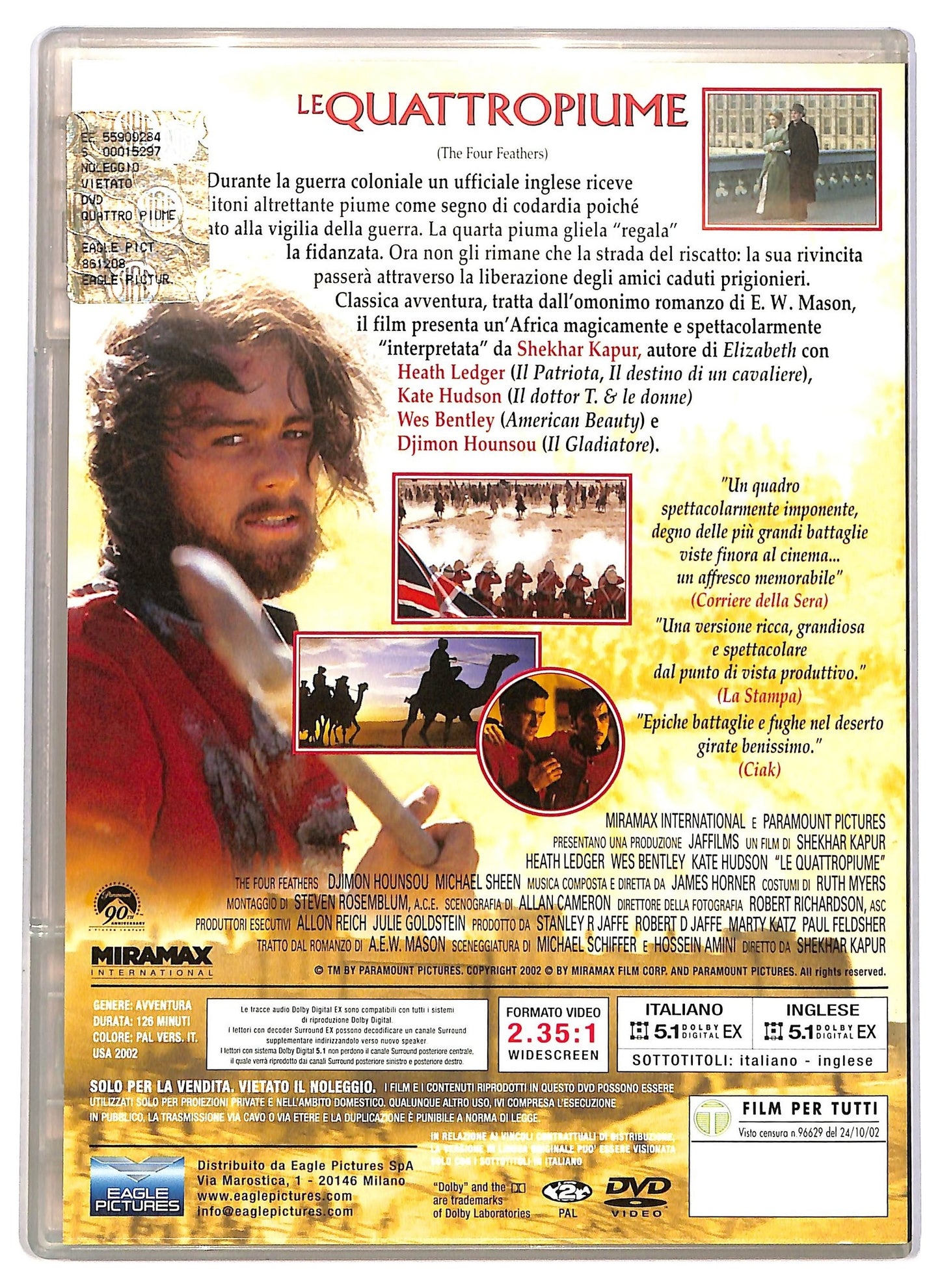 EBOND Le quattro piume SLIMCASE EDITORIALE DVD D785642