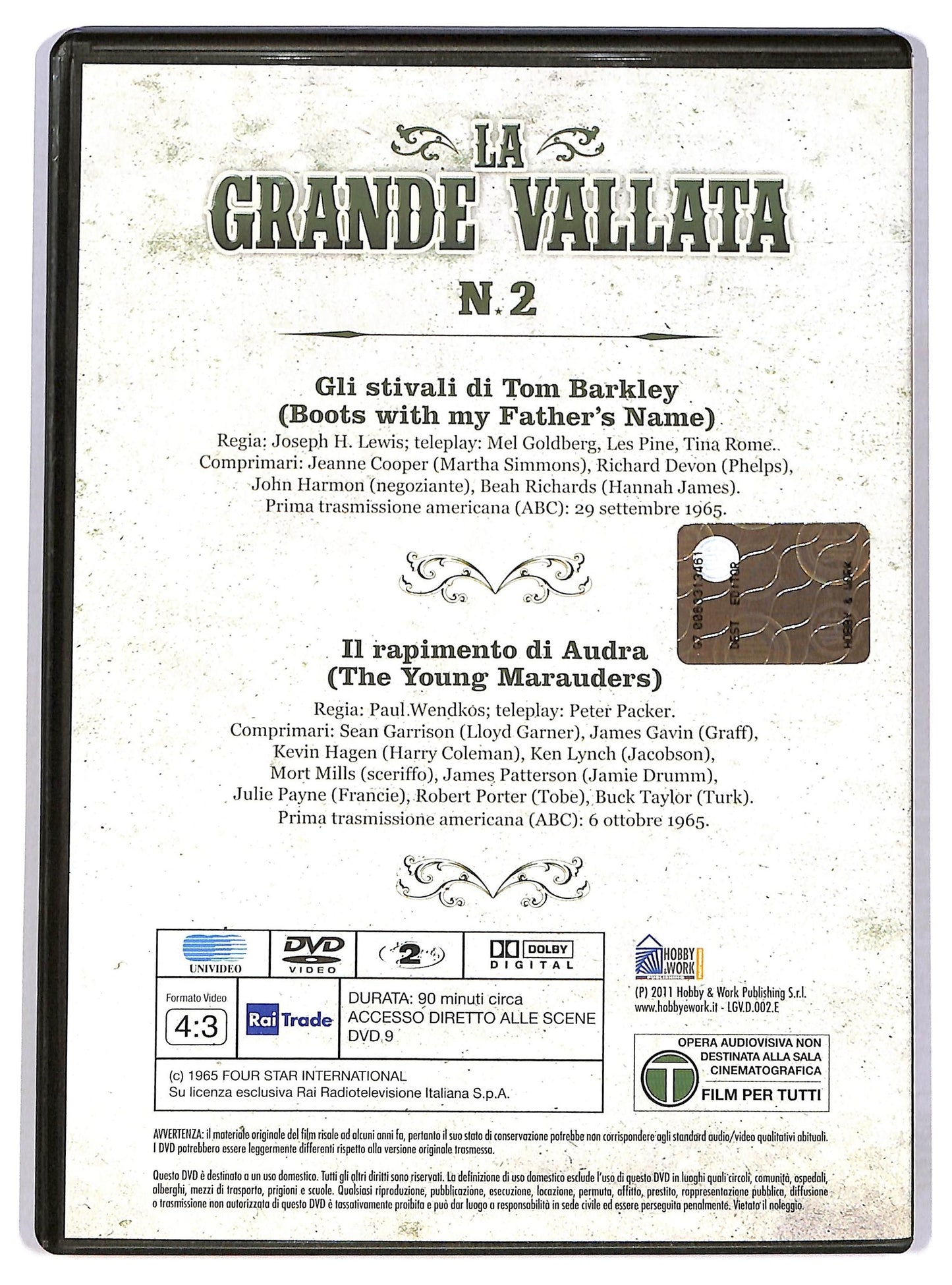 EBOND La grande vallata n 2 prima stagione epis 3 - 4 EDITORIALE DVD D785835