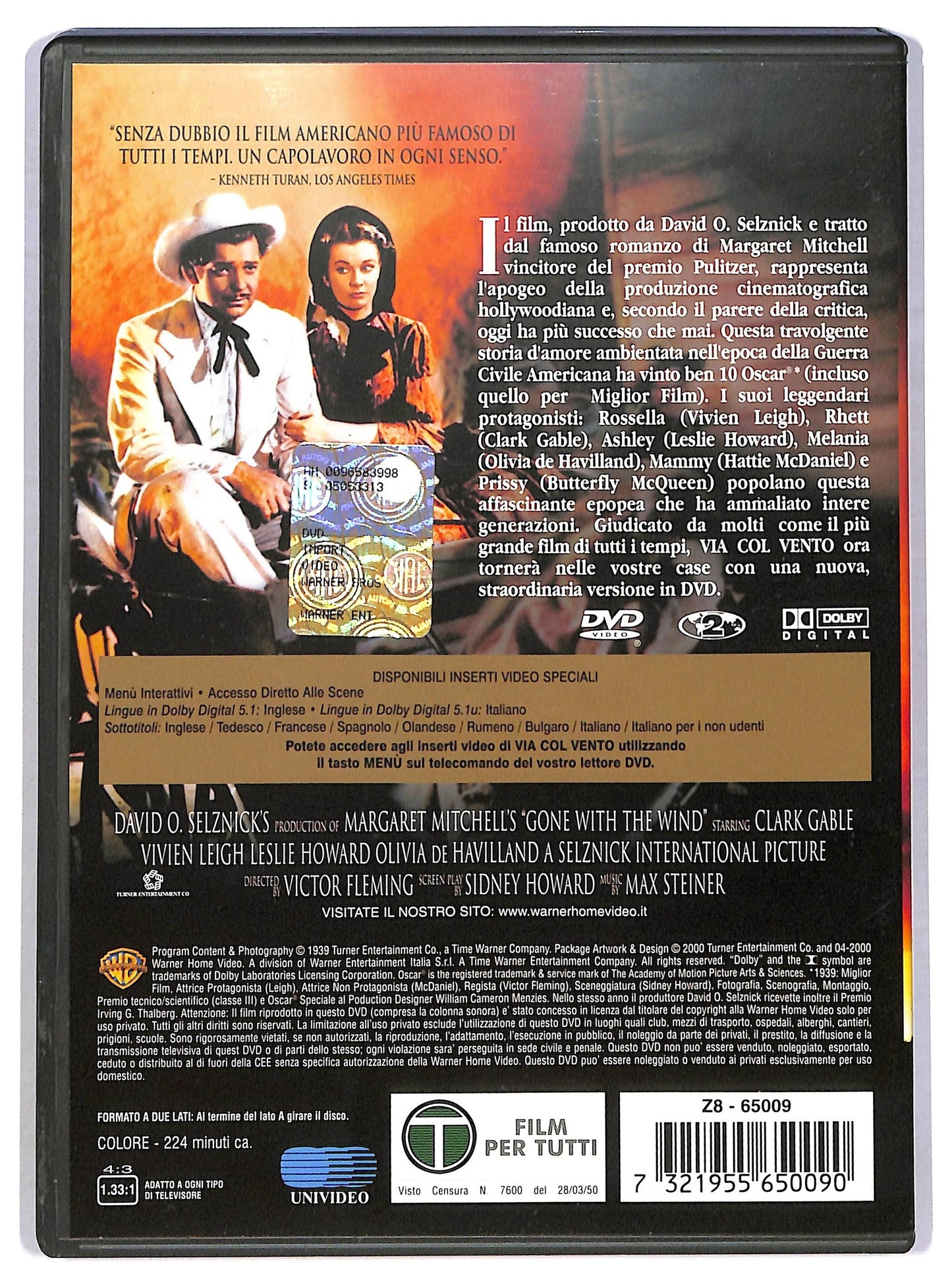 EBOND Via col vento DVD D785925