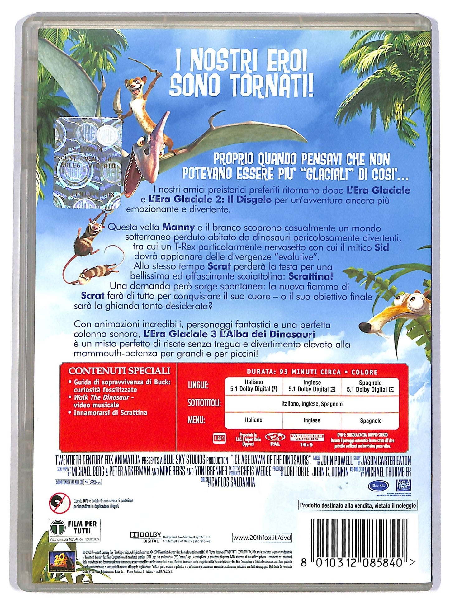 EBOND L'era Glaciale 3 L'alba Dei Dinosauri  DVD D786131