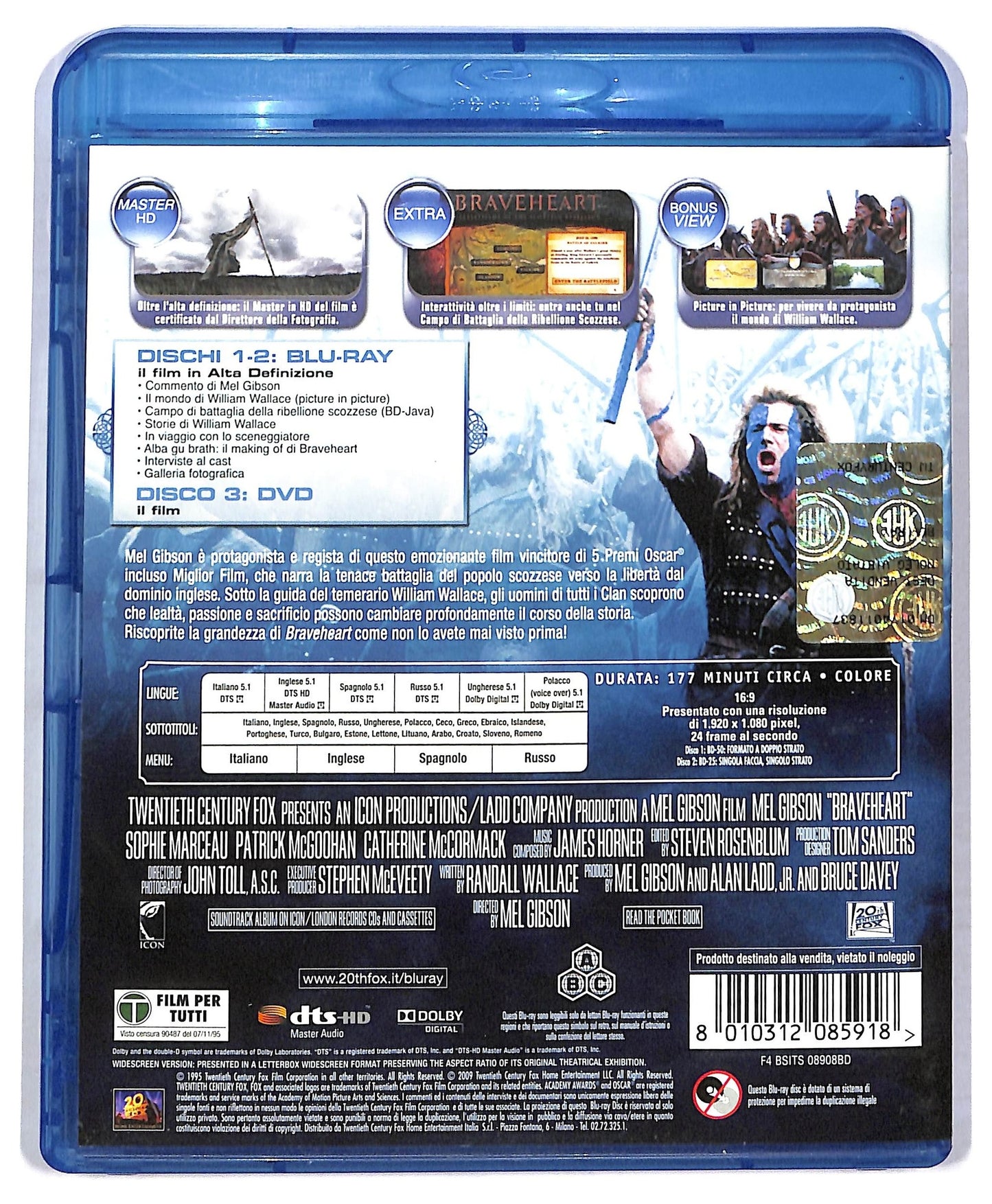 EBOND Pltsbraveheart Edizione Tre Dischi BLURAY D786221