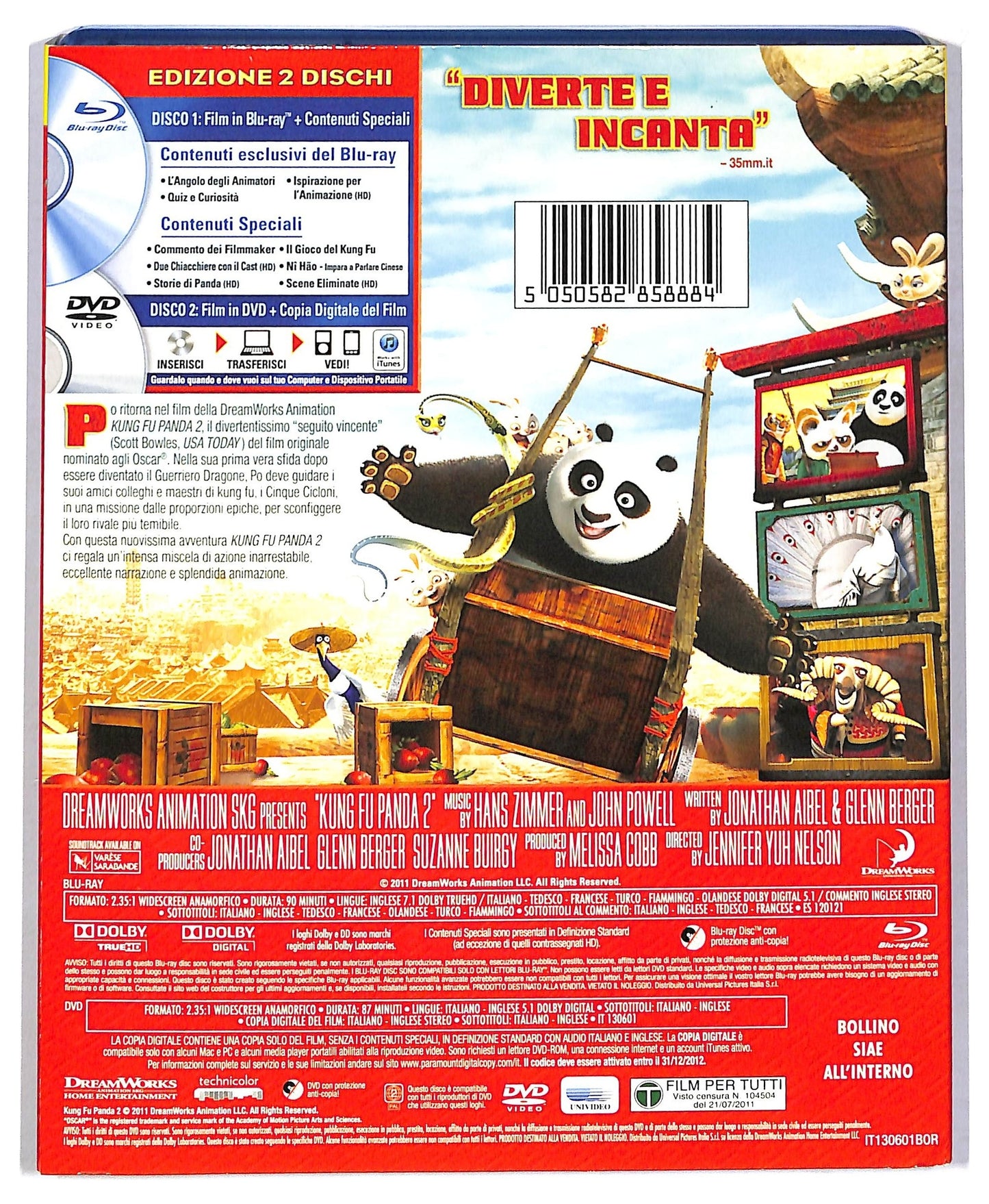 EBOND Kung Fu Panda 2 DVD + digital copy + BLURAY  BLURAY BLURAY D786229