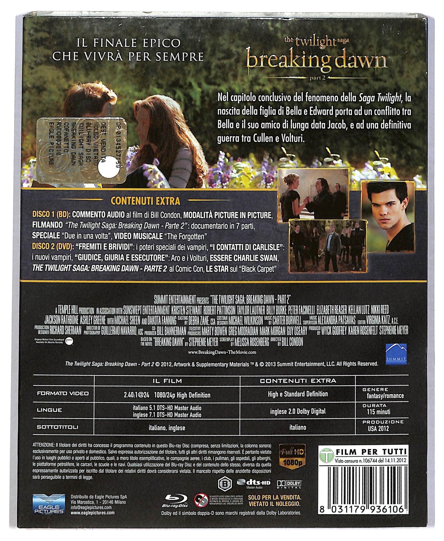 EBOND Breaking Dawn parte 2 DELUXE EDITION BLURAY BLURAY BLURAY D786240