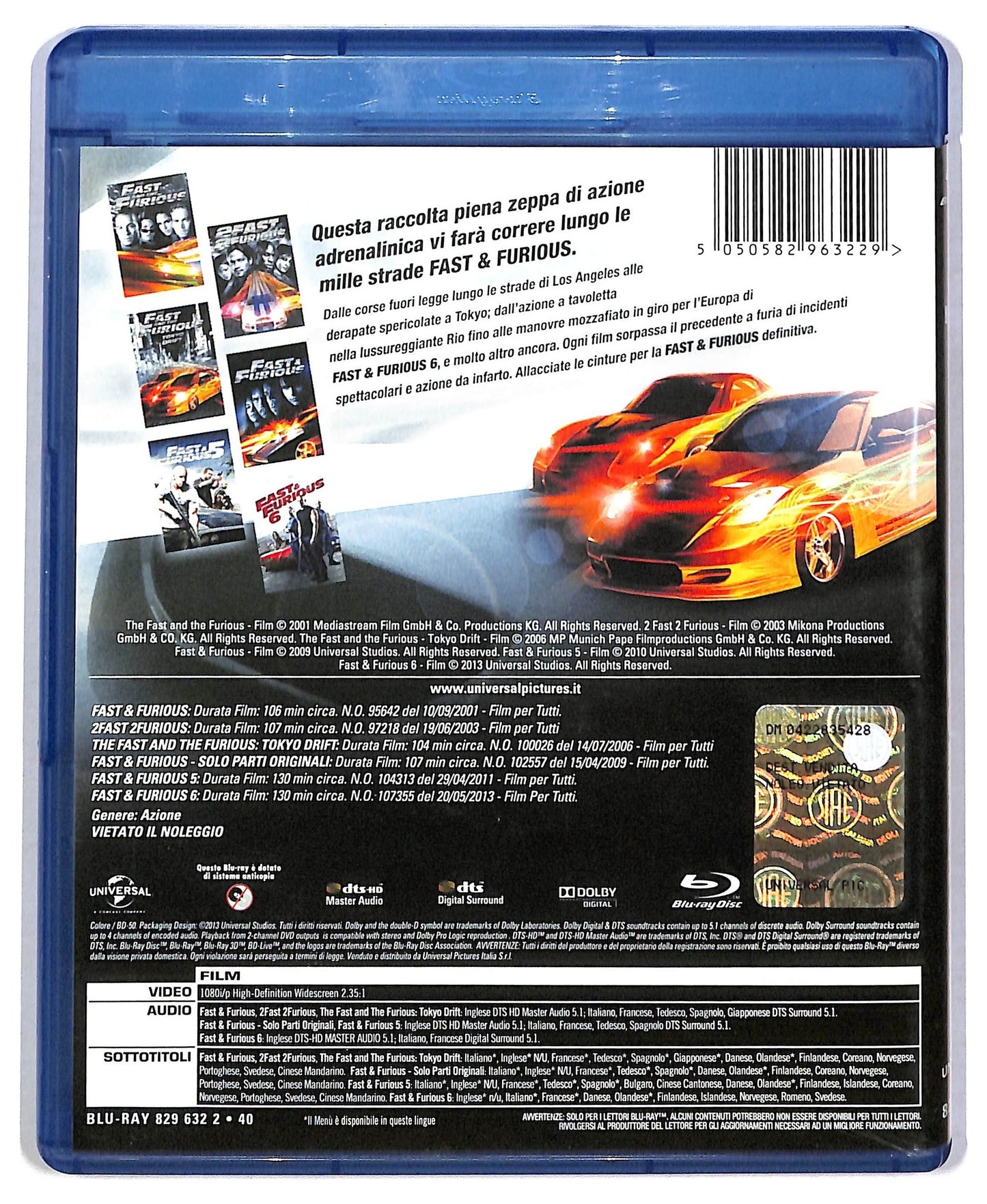 EBOND Fast & Furious - 6 Film Collection  (Cofanetto) (6 BLURAY) BLURAY D786265