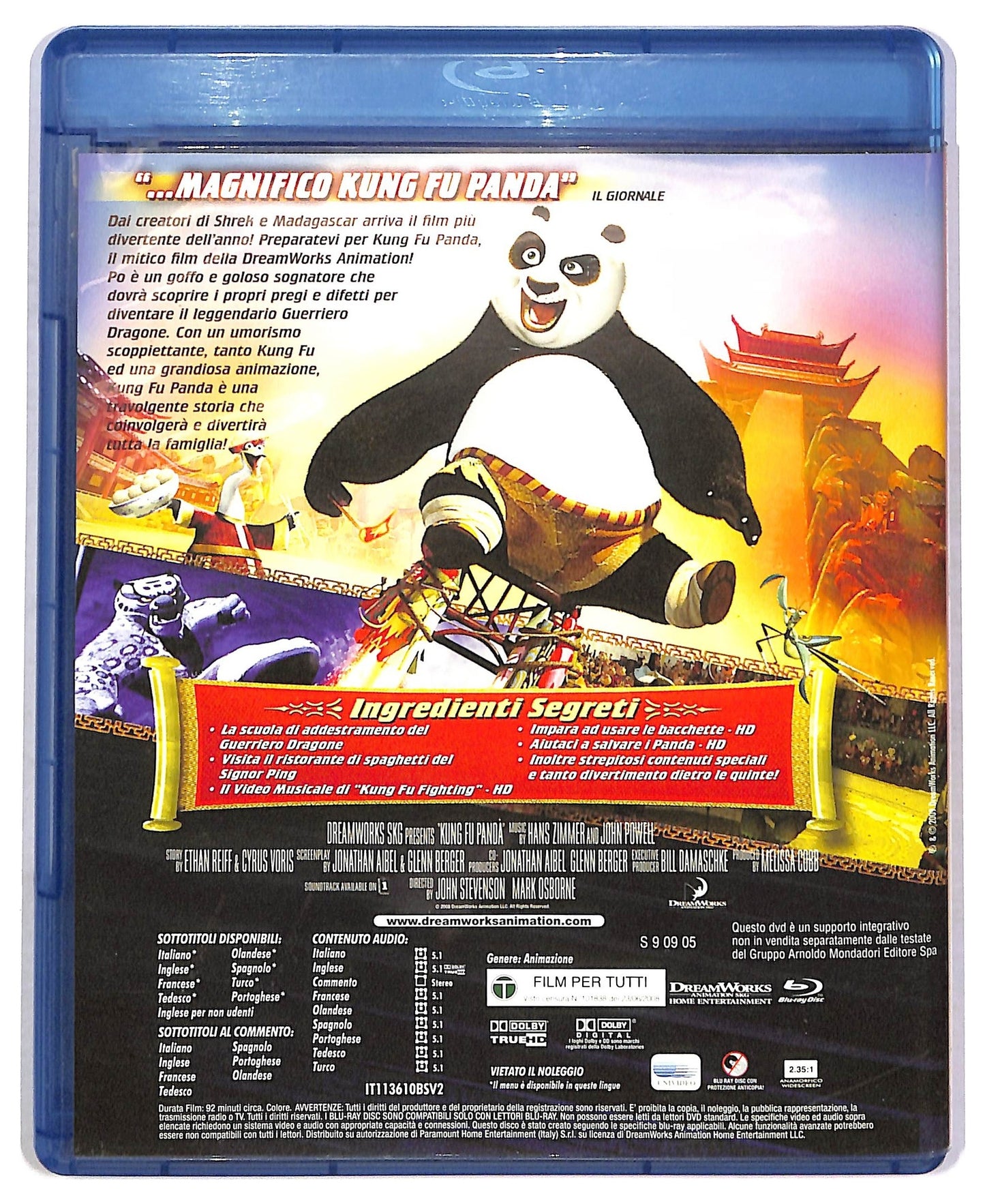 EBOND Kung Fu Panda EDITORIALE BLURAY BLURAY BLURAY D786322