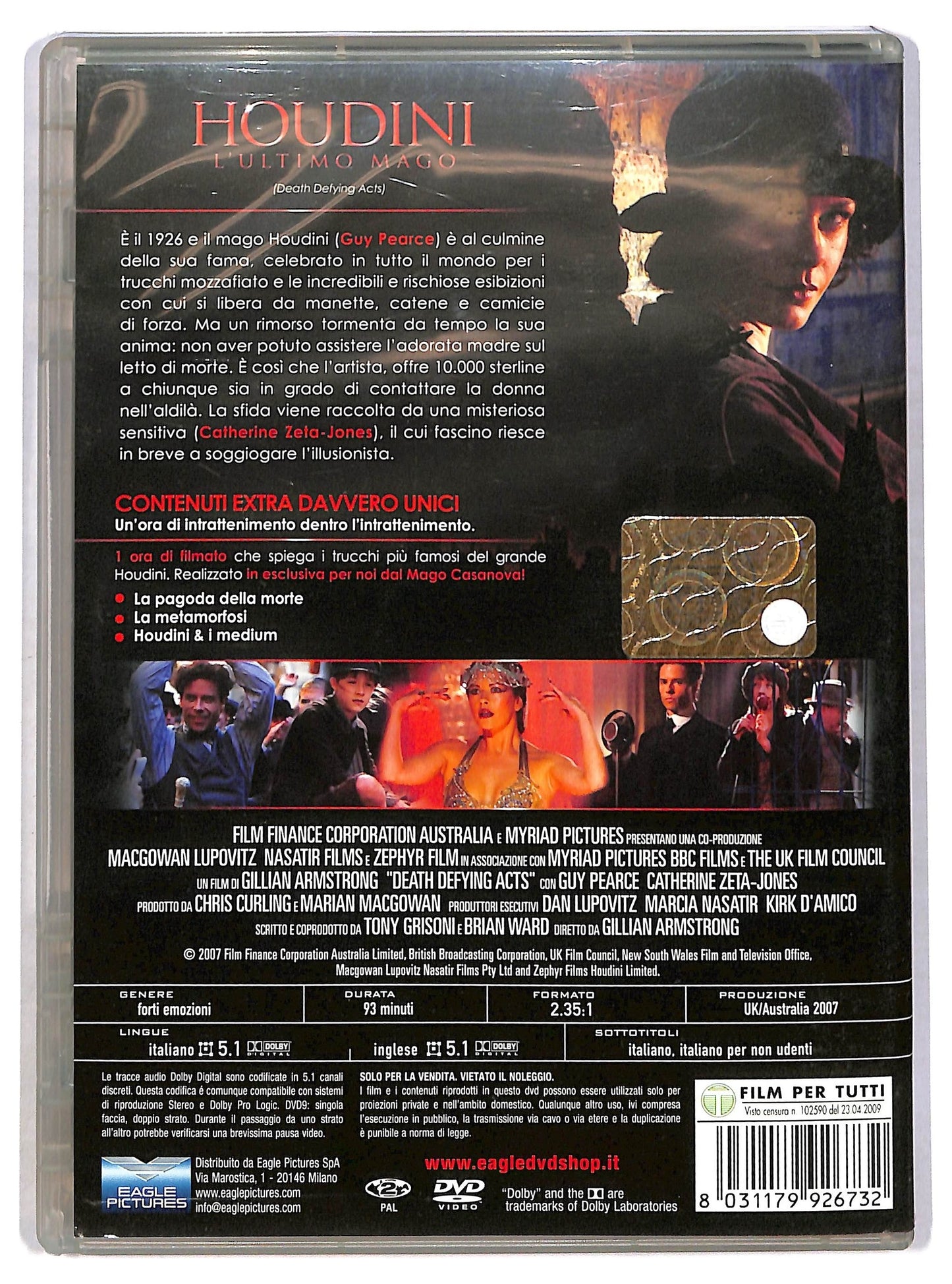 EBOND houdini - l'ultimo mago DVD D786544