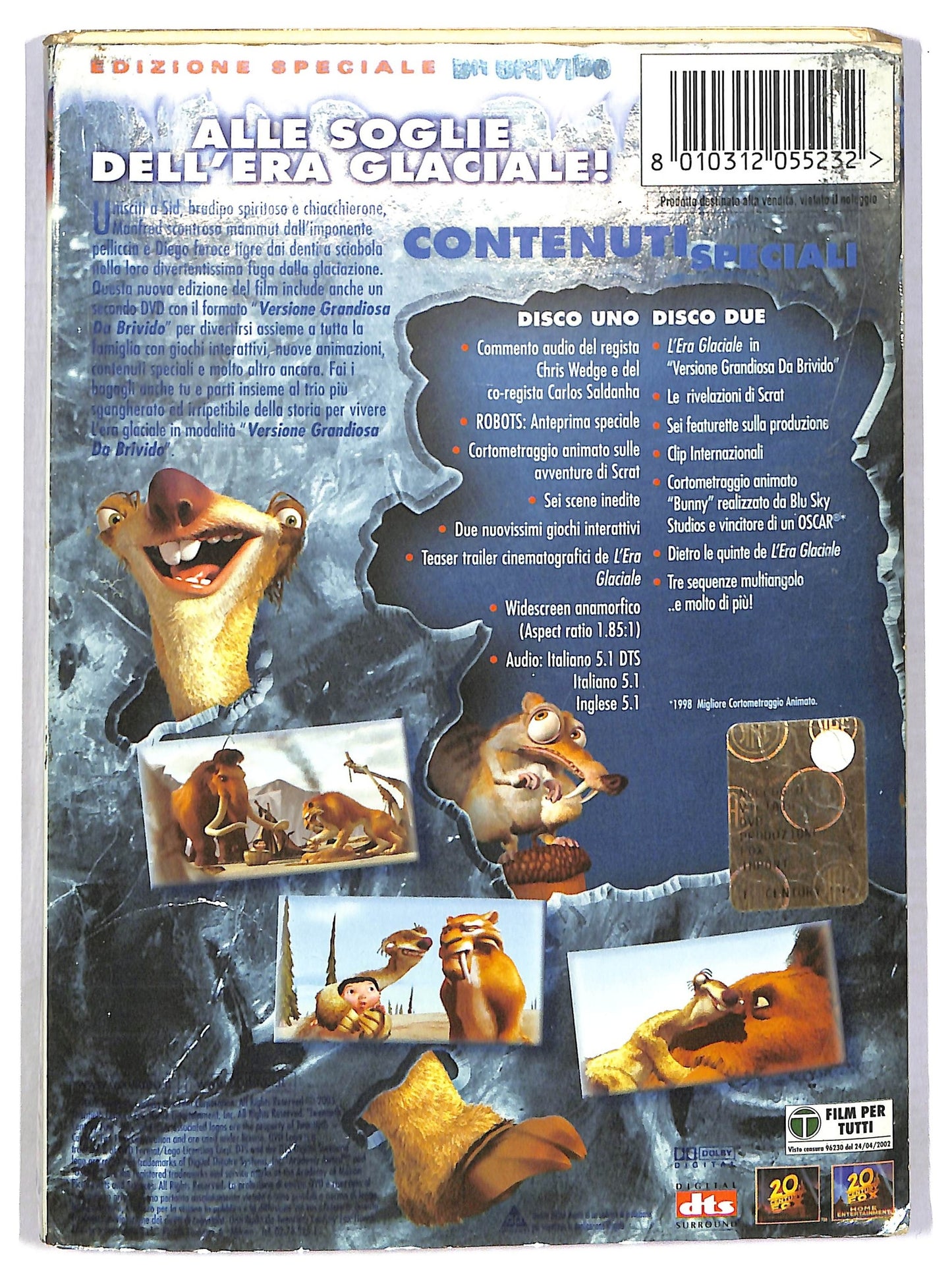 EBOND L'Era Glaciale (2 dischi) SLIPCASE EDIZIONE SPECIALE DVD SLIM D787202