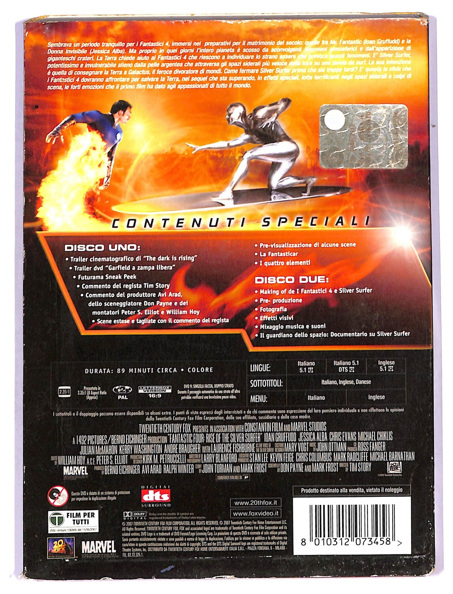EBOND I Fantastici 4 E Silver Surfer DVD  2 Dischi Slipcase SLIM D787531