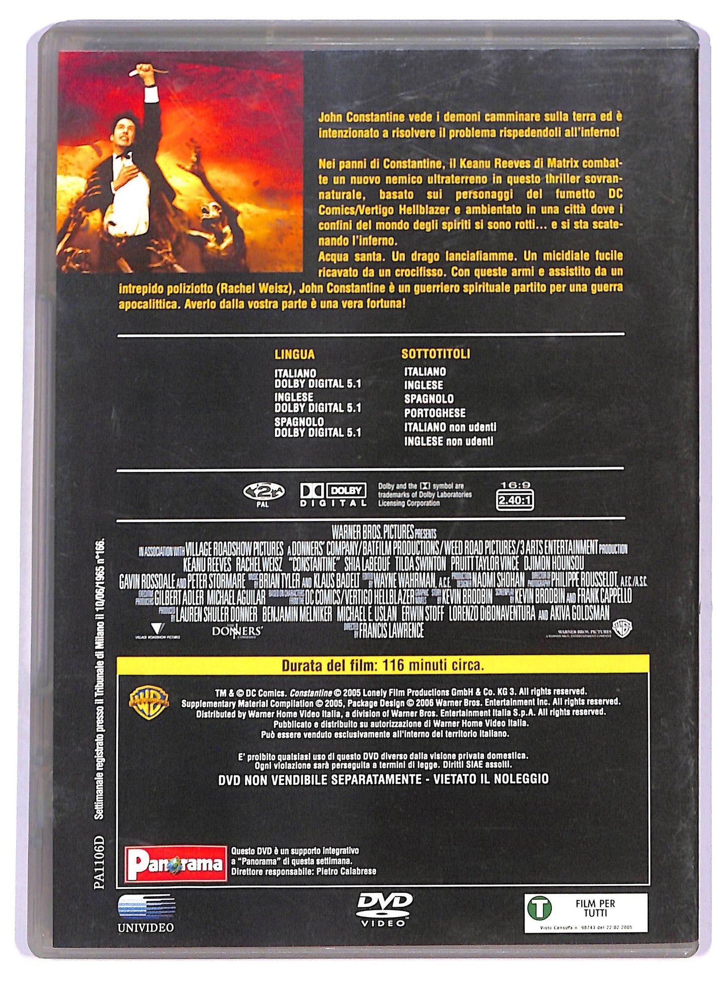 EBOND Constantine Con Keanu Reeves DVD Editoriale D787550