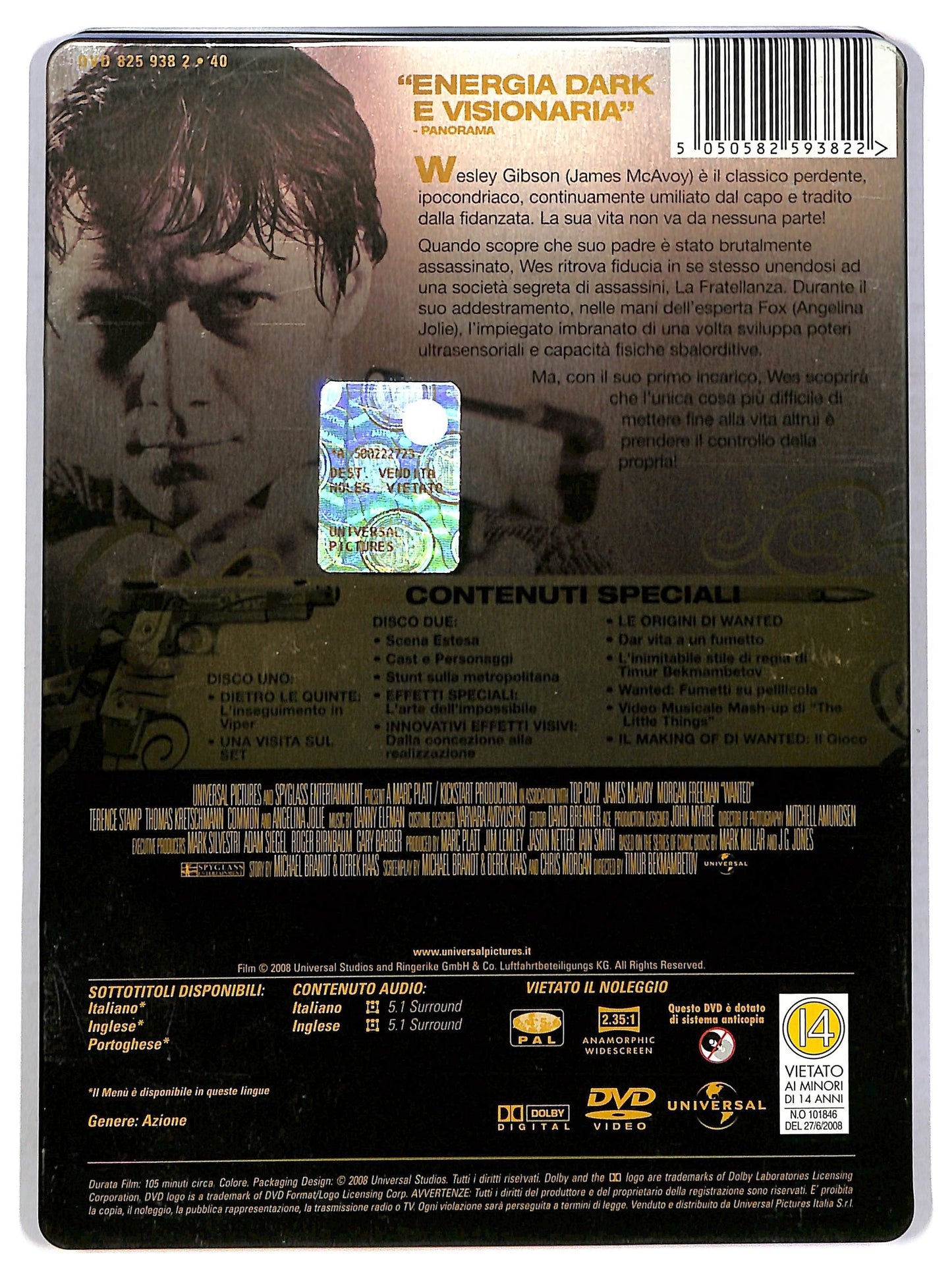 EBOND wanted scegli il tuo destino (2 DVD) EDIZIONE SPECIALE STEELBOOK DVD D787614