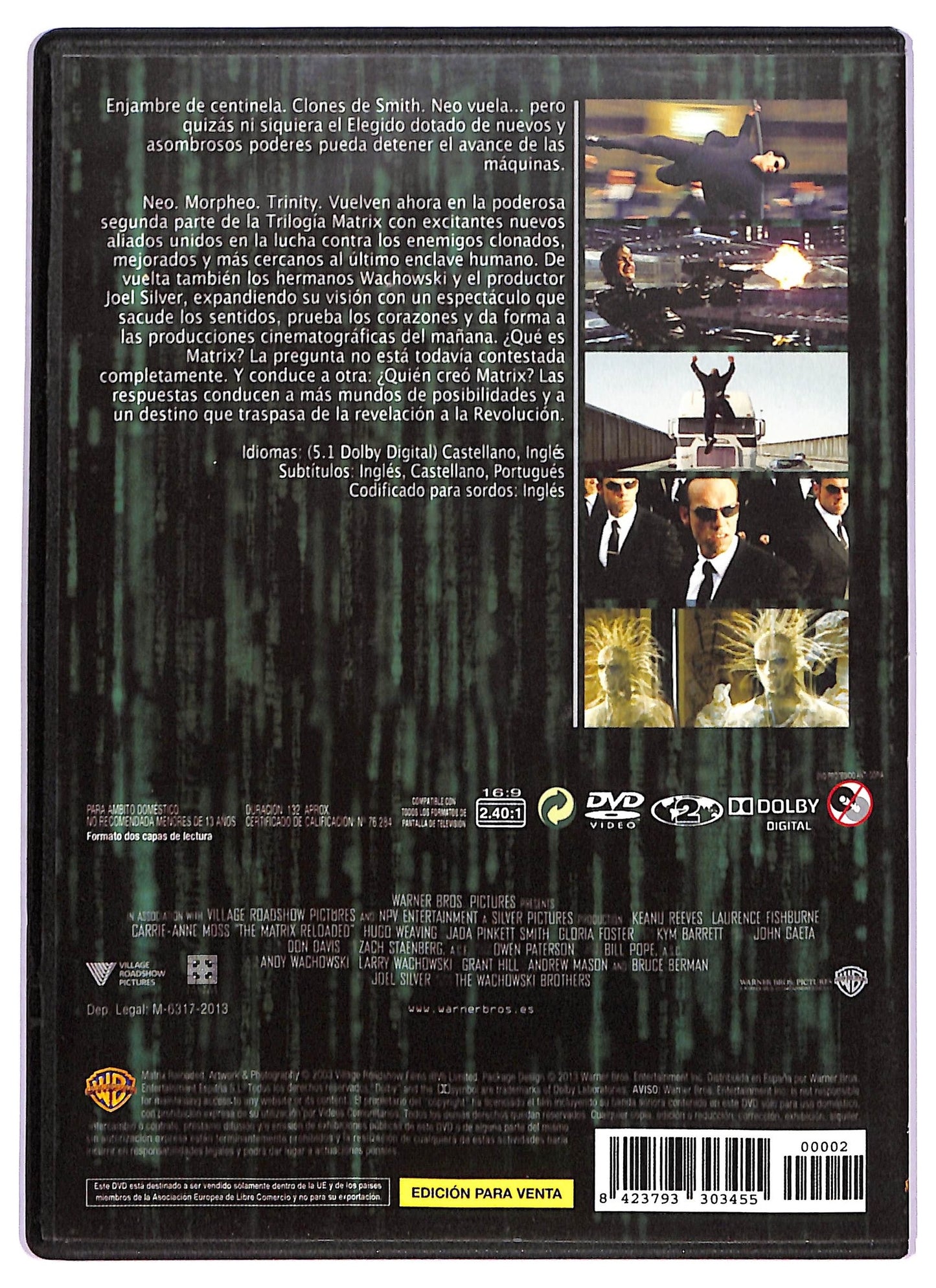 EBOND Matrix reloaded edizione spagna DVD EDITORIALE D788151