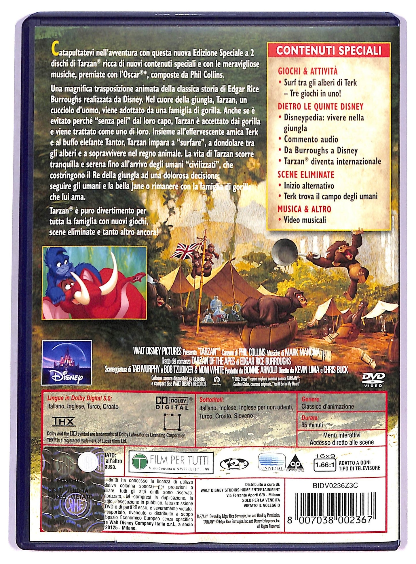 EBOND Tarzan  EDIZIONE SPECIALE 2 dischi  DVD D788212