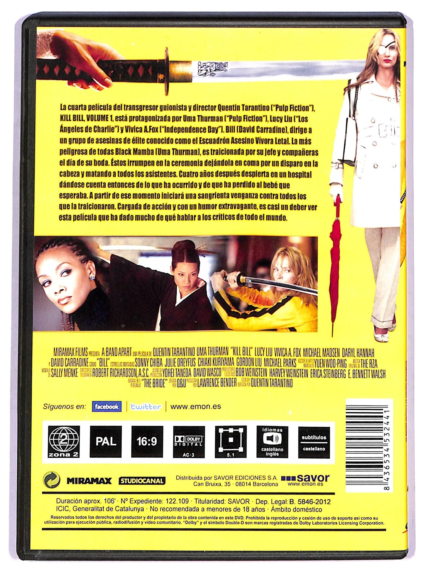 EBOND Kill Bill vol1 EDIZIONE SPAGNA DVD D788236