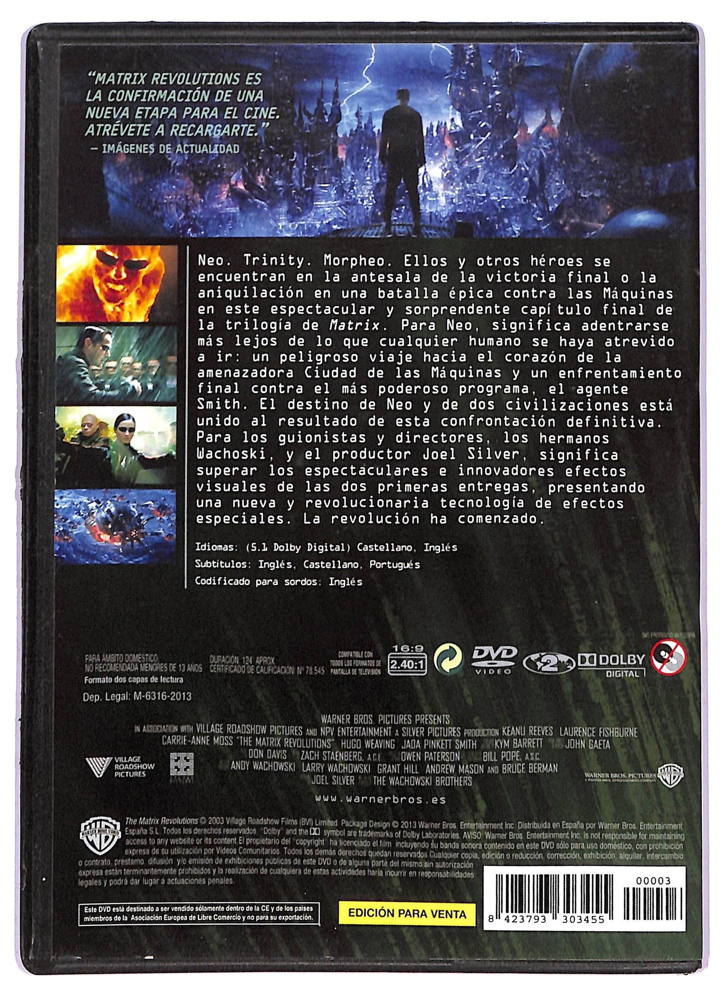 EBOND Matrix revolutions - edizione spagna DVD EDITORIALE D788237