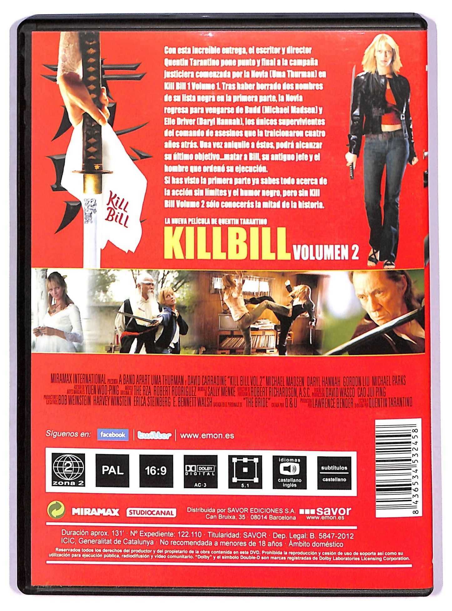 EBOND Kill Bill vol 2 EDIZIONE SPAGNA DVD D788238