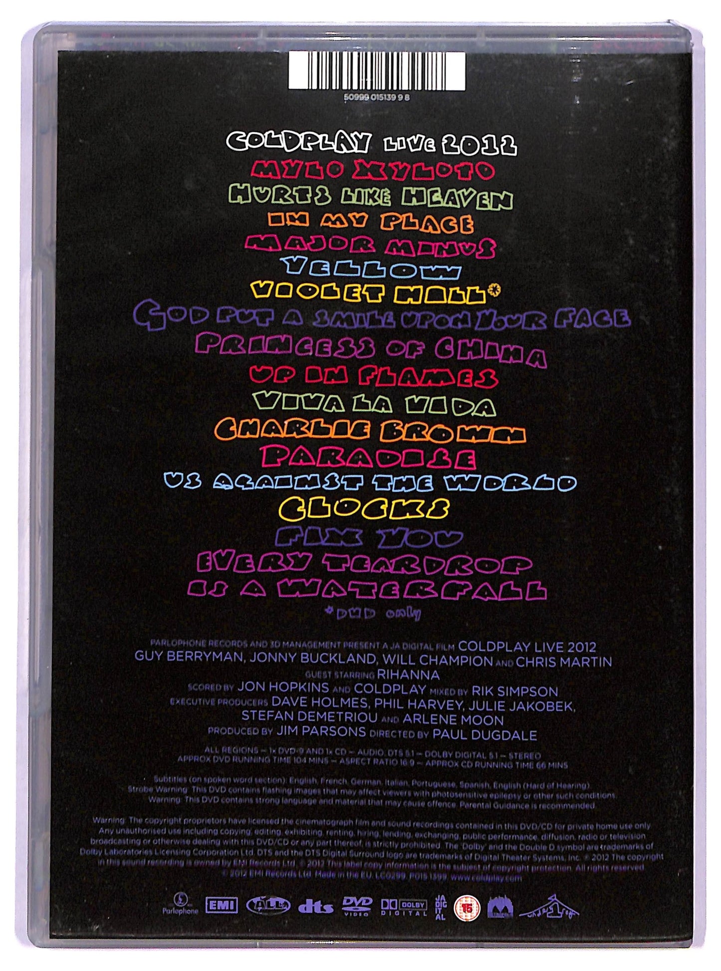 EBOND Coldplay Live 2012 DVD D788305