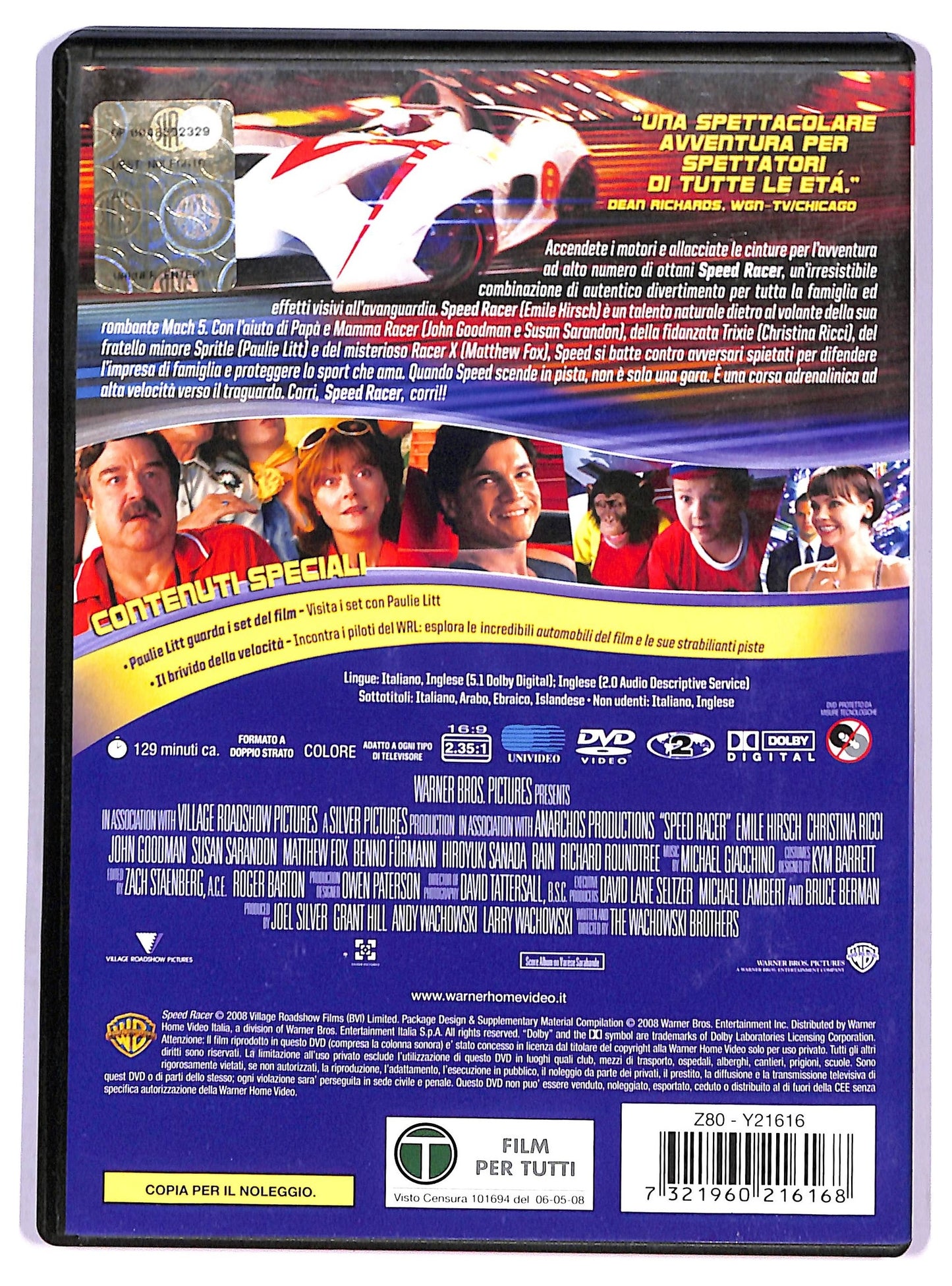 EBOND Speed Racer NOLEGGIO DVD D788308
