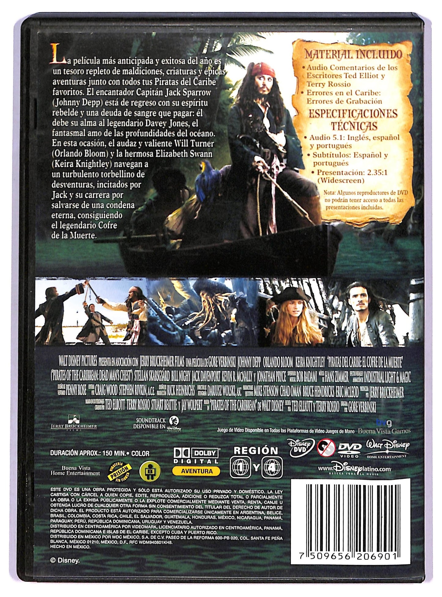 EBOND Pirates del caribe - el cofre de la muerte EDIZIONE SPAGNA DVD D788312