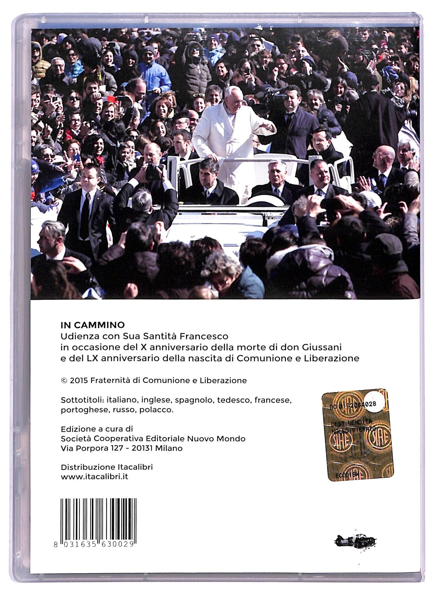 EBOND In cammino - 7 marzo 2015 piazza San pietro DVD D788361