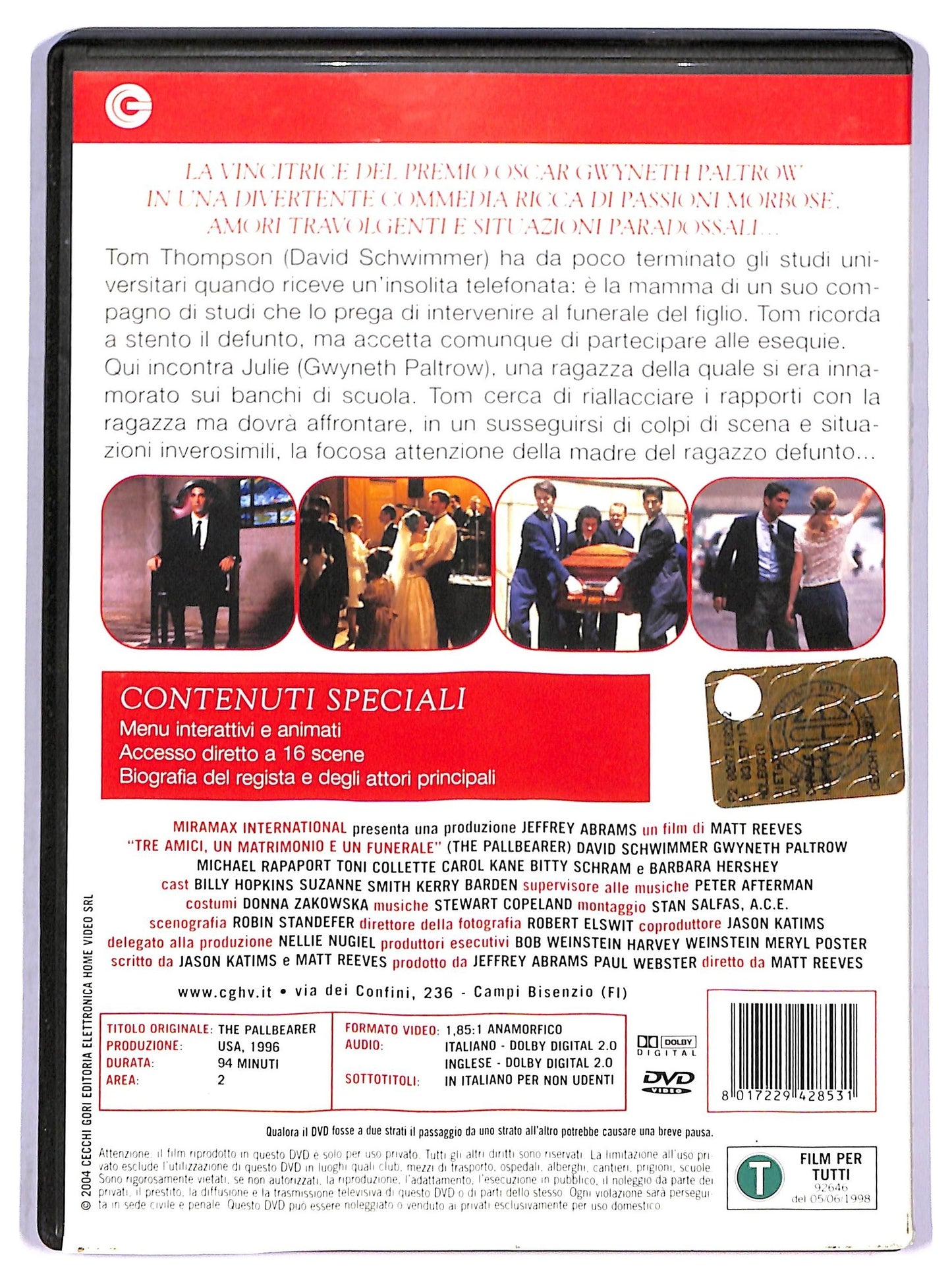 EBOND tre amici, un matrimonio e un funerale DVD D788822