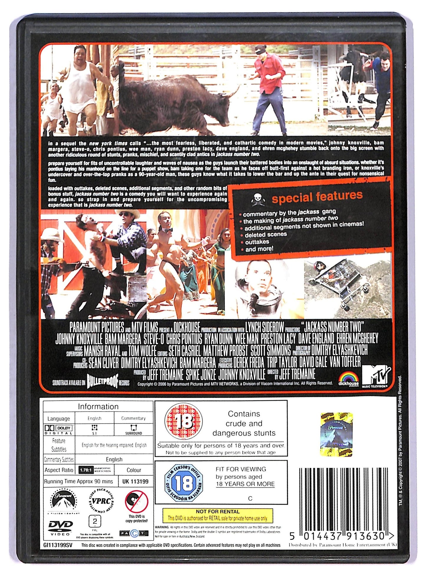 EBOND Jackass Number Two - Il Film UNCUT DVD D788842