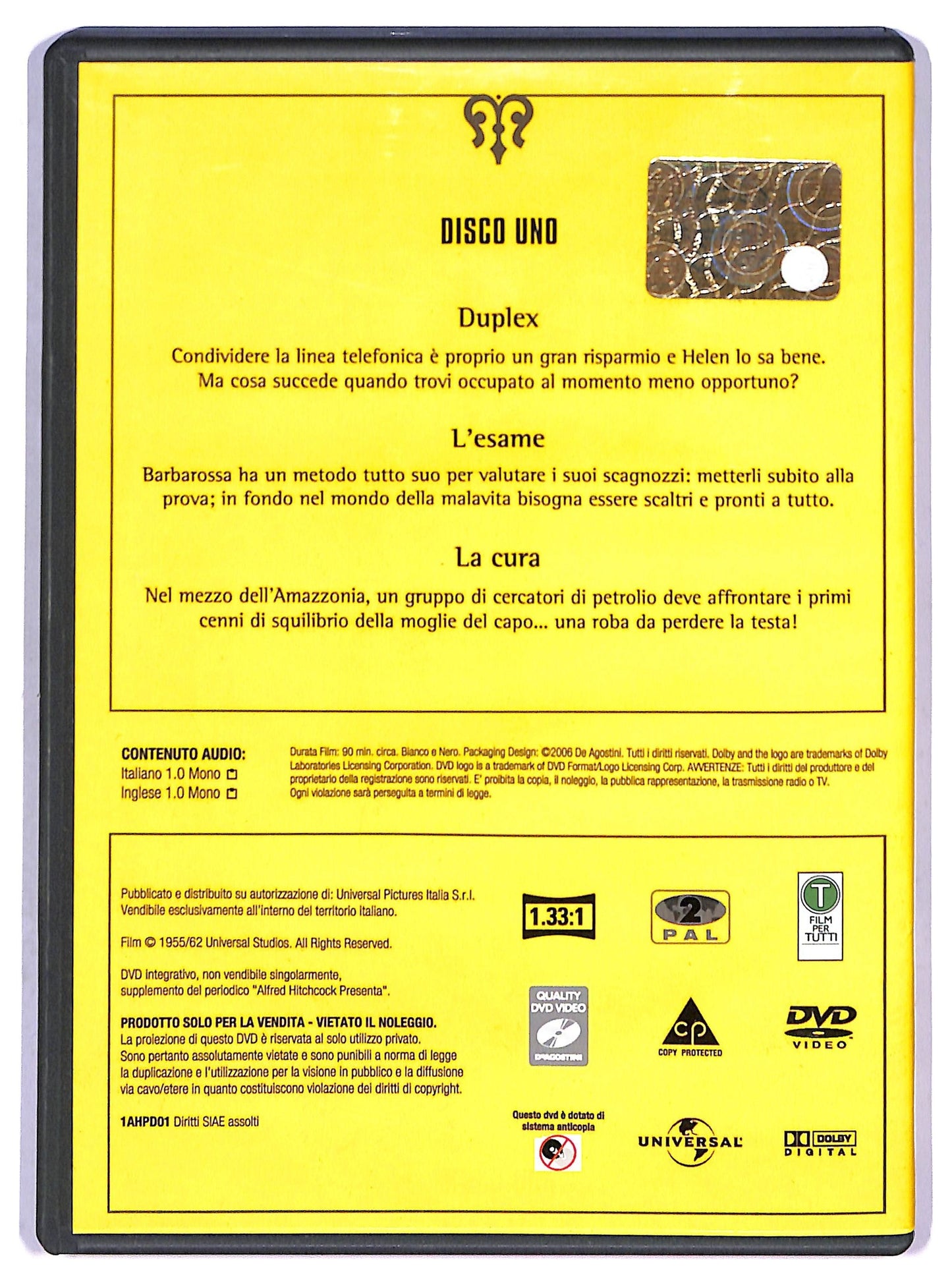 EBOND Alfred Hitchcock presenta: Disco Uno EDITORIALE DVD D788844