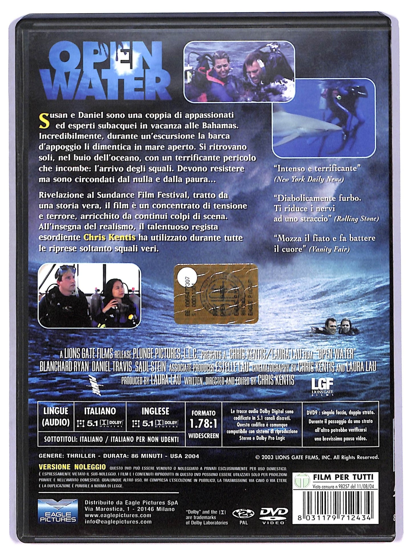 EBOND Open Water  NOLEGGIO DVD D788857