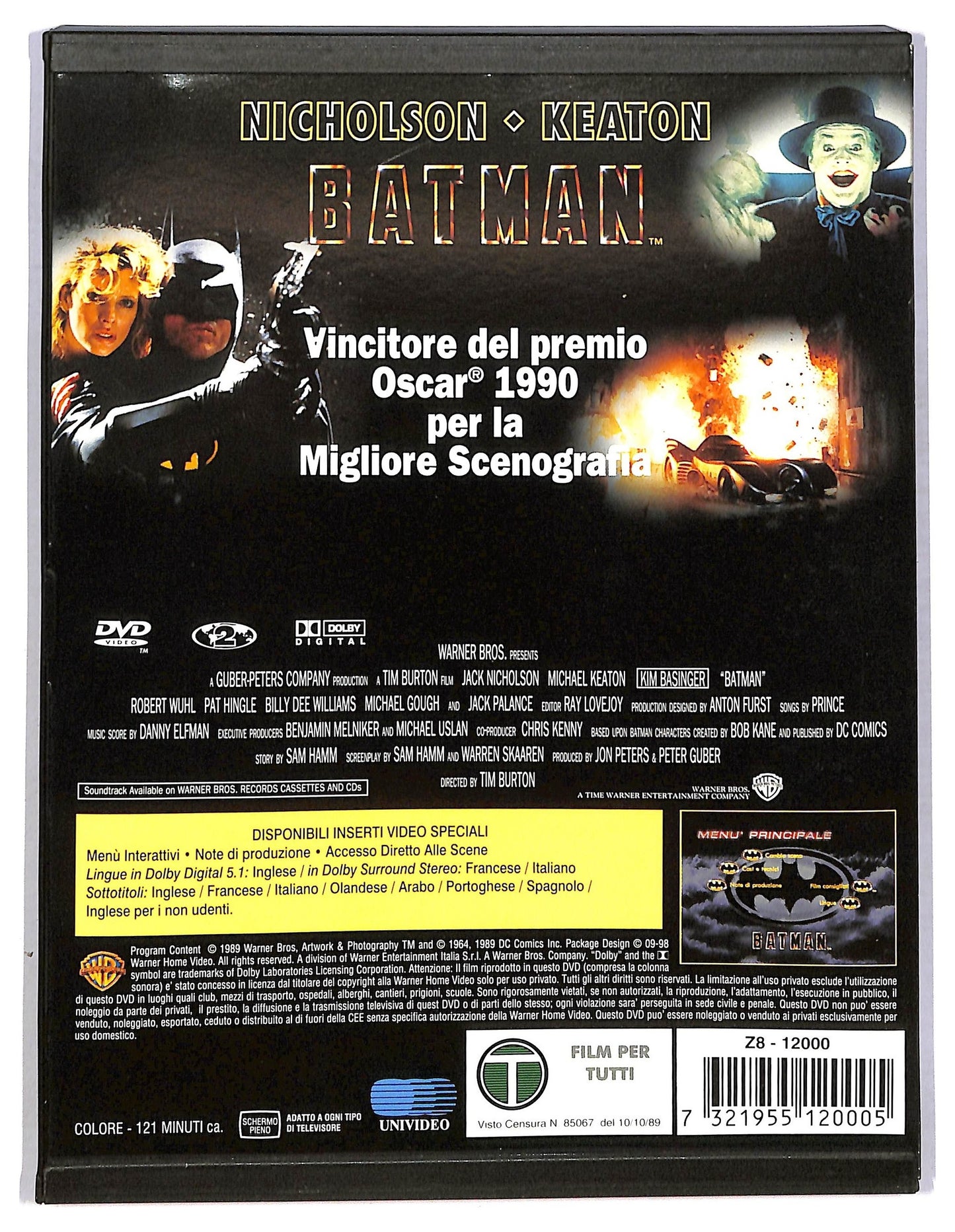 EBOND Batman (film 1989)  SNAPPER DVD D788968