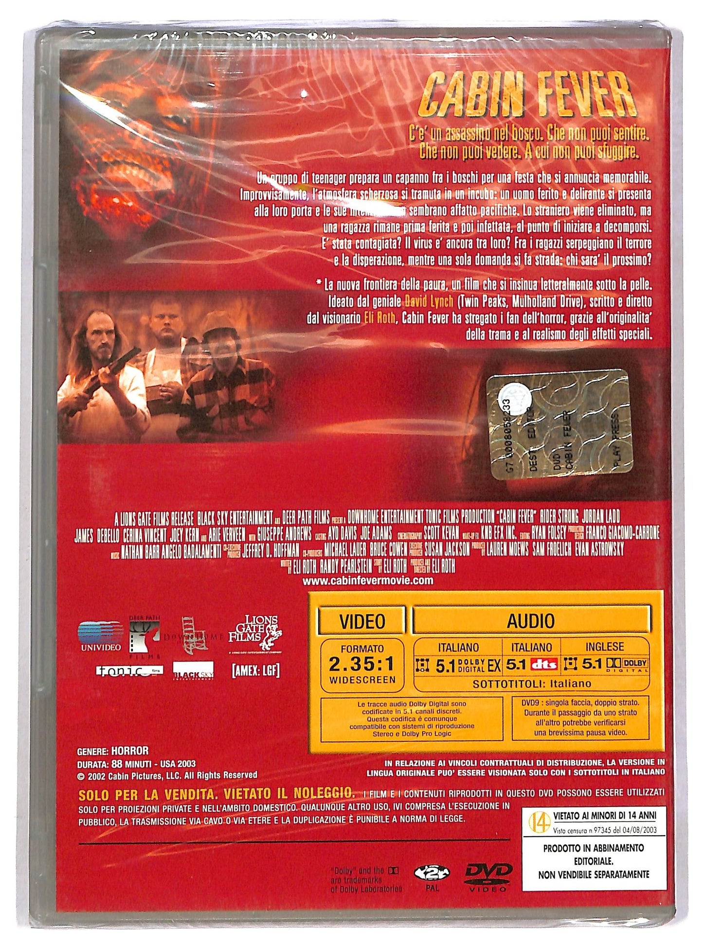 EBOND Cabin Fever EDITORIALE DVD D789203