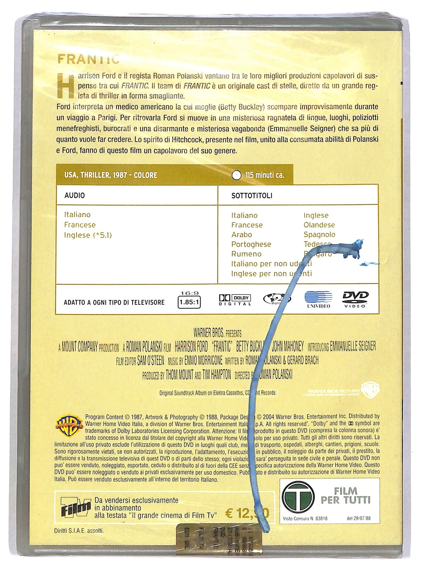 EBOND Frantic  EDITORIALE DVD D789333