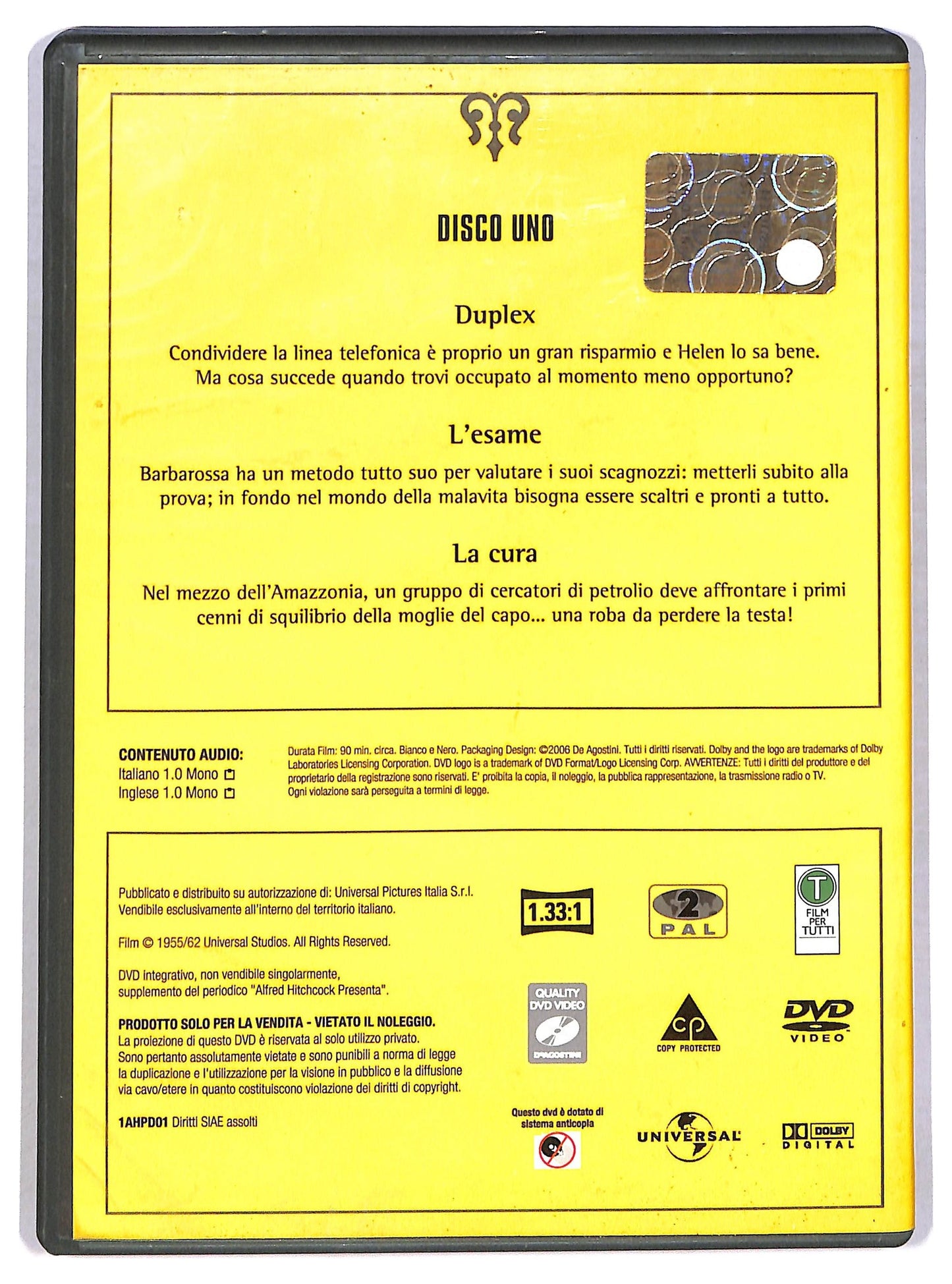 EBOND Alfred Hitchcock presenta: Disco Uno EDITORIALE DVD D789432