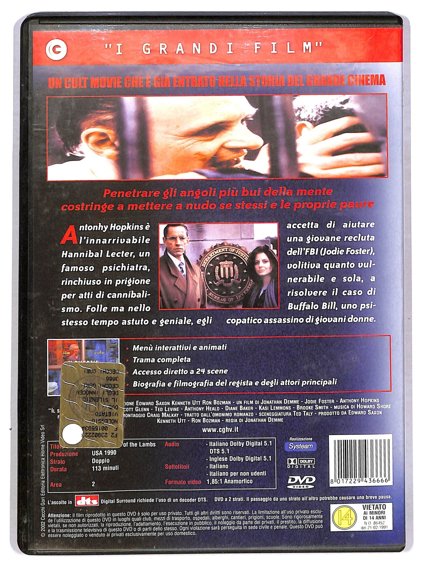 EBOND il silenzio degli innocenti DVD D789622