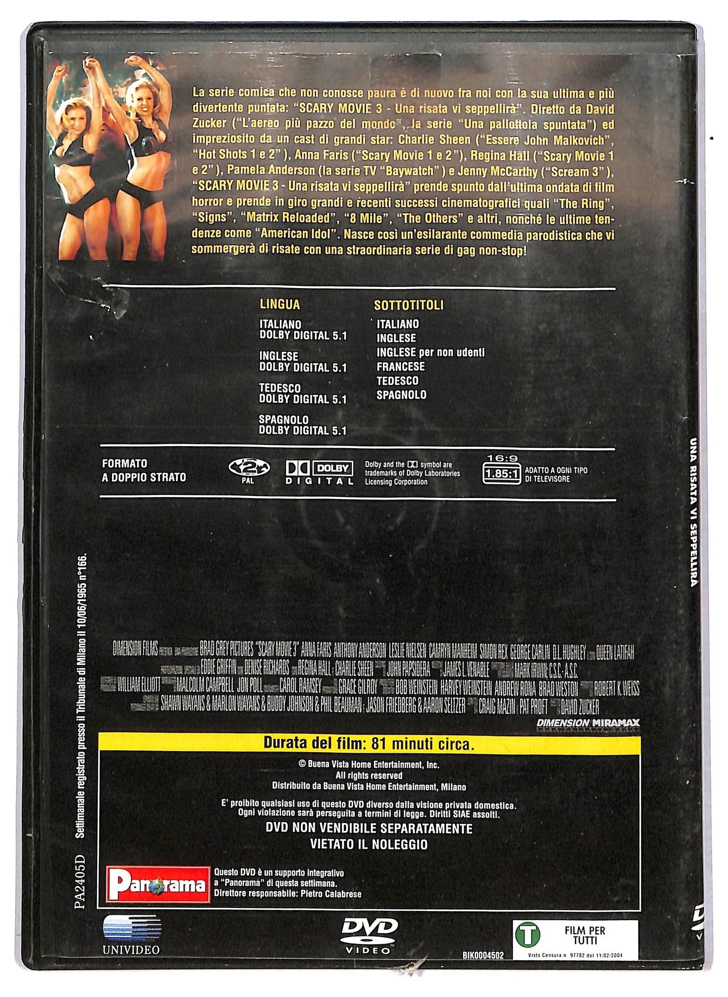 EBOND Scary movie 3  EDITORIALE DVD D789642