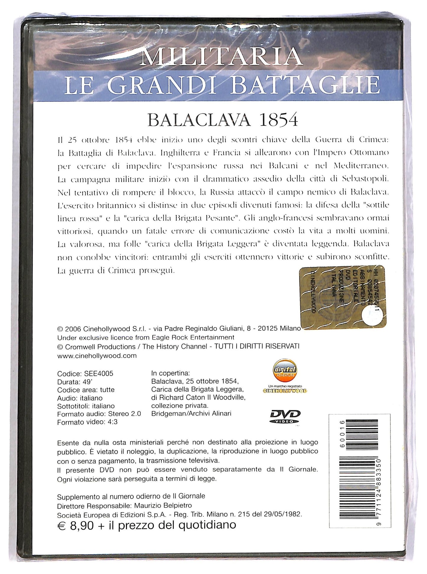 EBOND Militaria Le Grandi Battaglie Vol16 - Balaclava 1854 EDITORIA DVD D789735