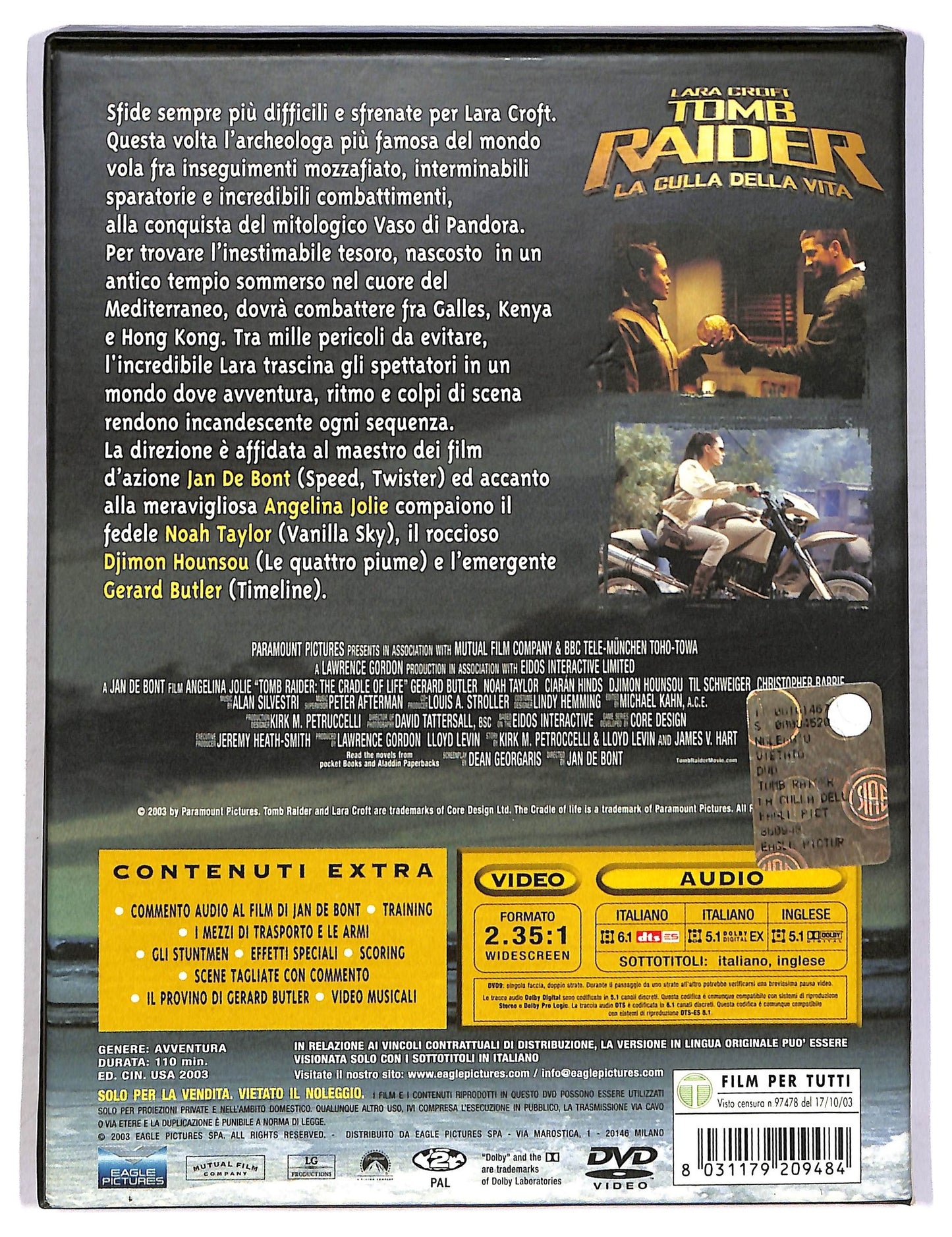 EBOND Tomb Raider: la culla della vita (2 Dvd) Digipack DVD D789745