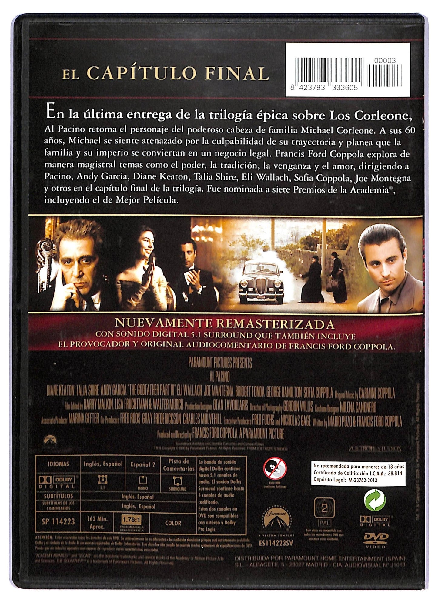 EBOND Il Padrino Parte 3 (nuova Rimasterizzazione) DVD D789841