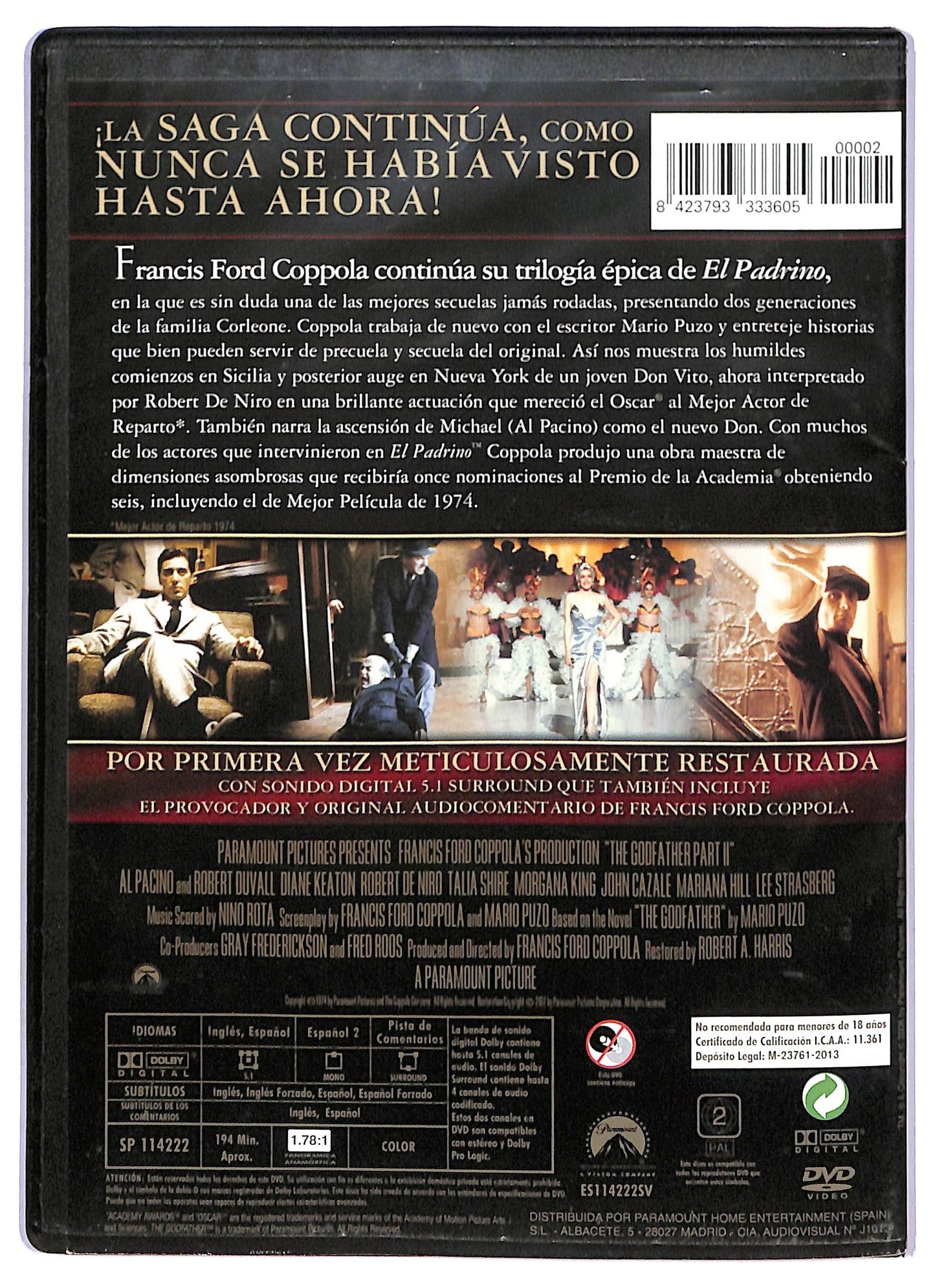 EBOND El Padrino Parte II EDITORIALE DVD D789903